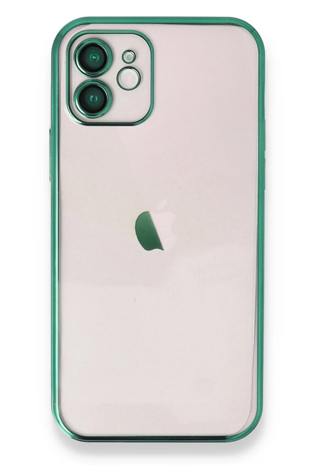 nebaktın Apple iPhone 12 Kılıf Razer Lensli Silikon - Yeşil 1