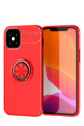 nebaktın Apple iPhone 12 Mini Kılıf Range Yüzüklü Silikon - Kırmızı 1