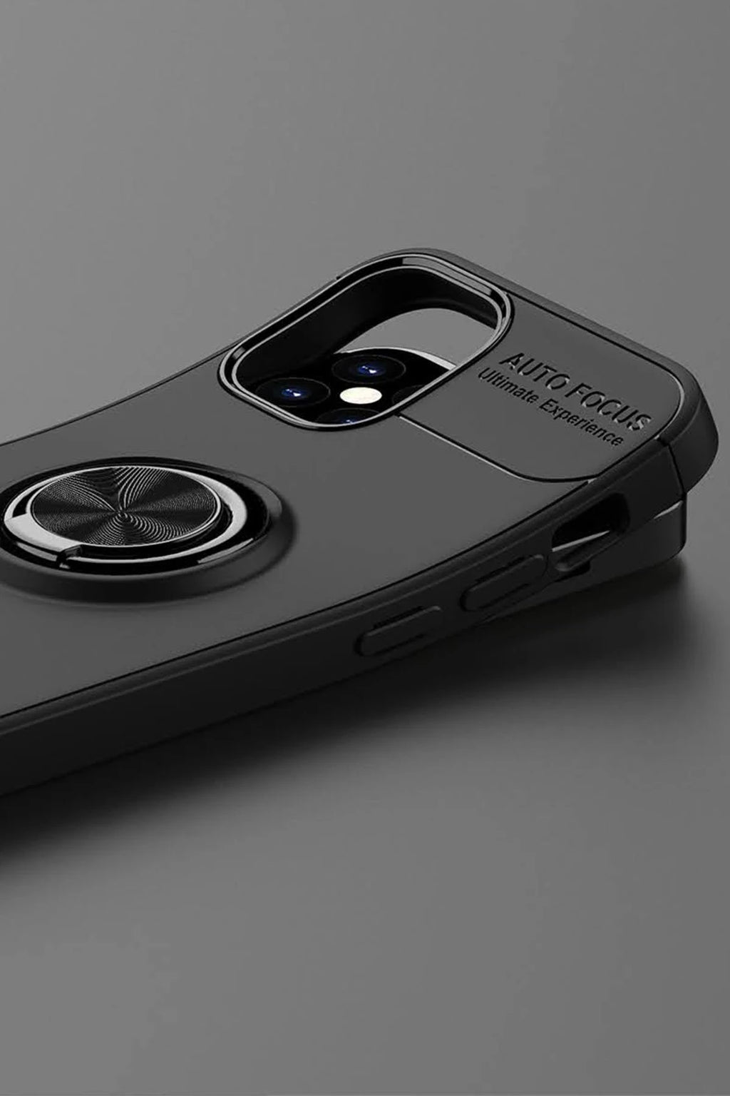 nebaktın Apple iPhone 12 Mini Kılıf Range Yüzüklü Silikon - Siyah-Kırmızı 5