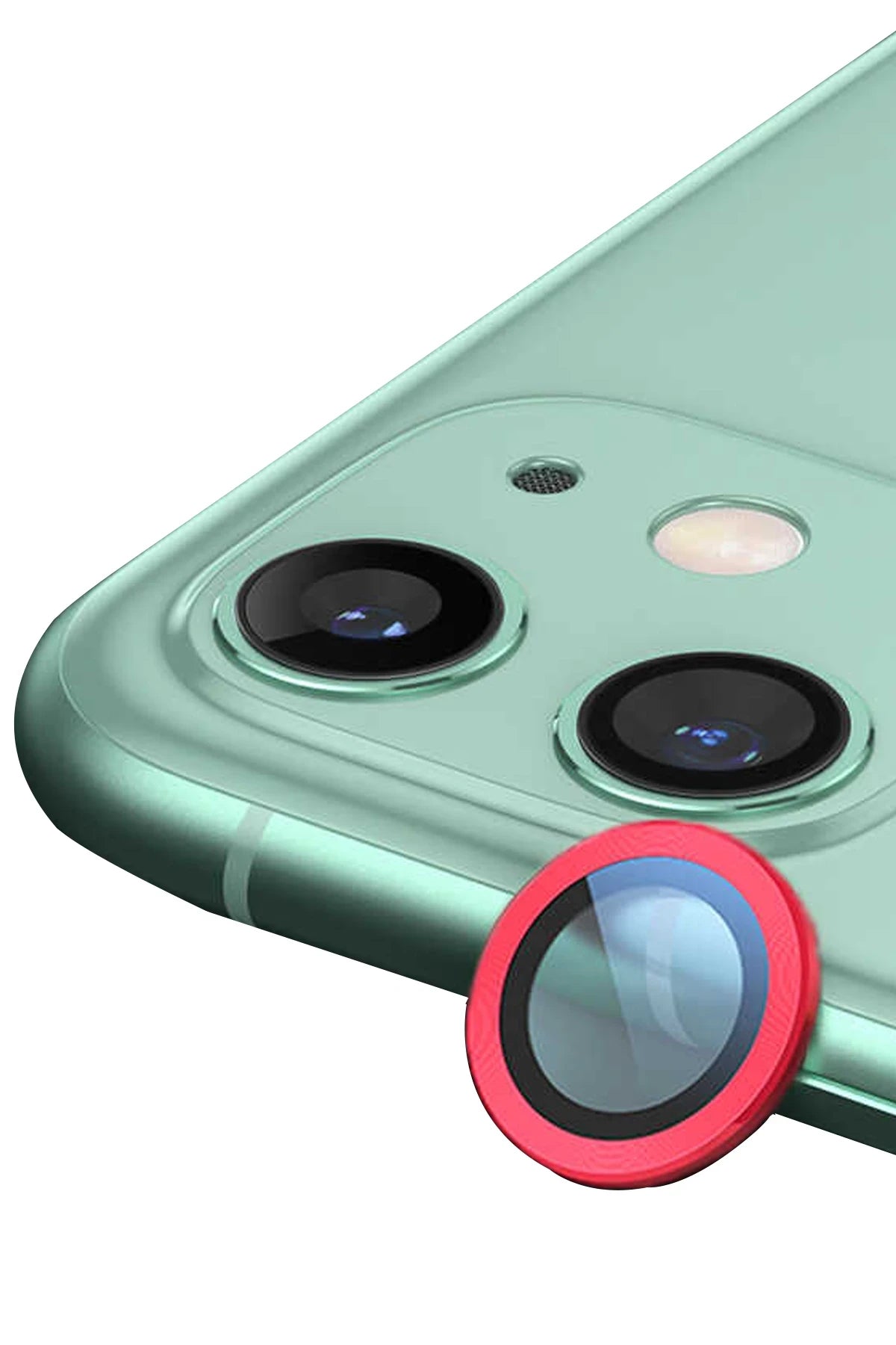 nebaktın Apple iPhone 12 Mini Raze Metal Kamera Lens - Kırmızı 1