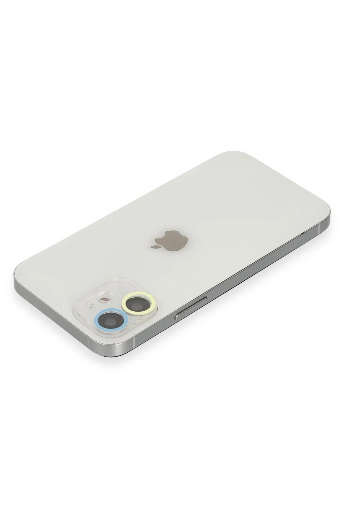 nebaktın Apple iPhone 12 Mini Renkli Kamera Lens Koruma Cam - Sarı-Mavi 2