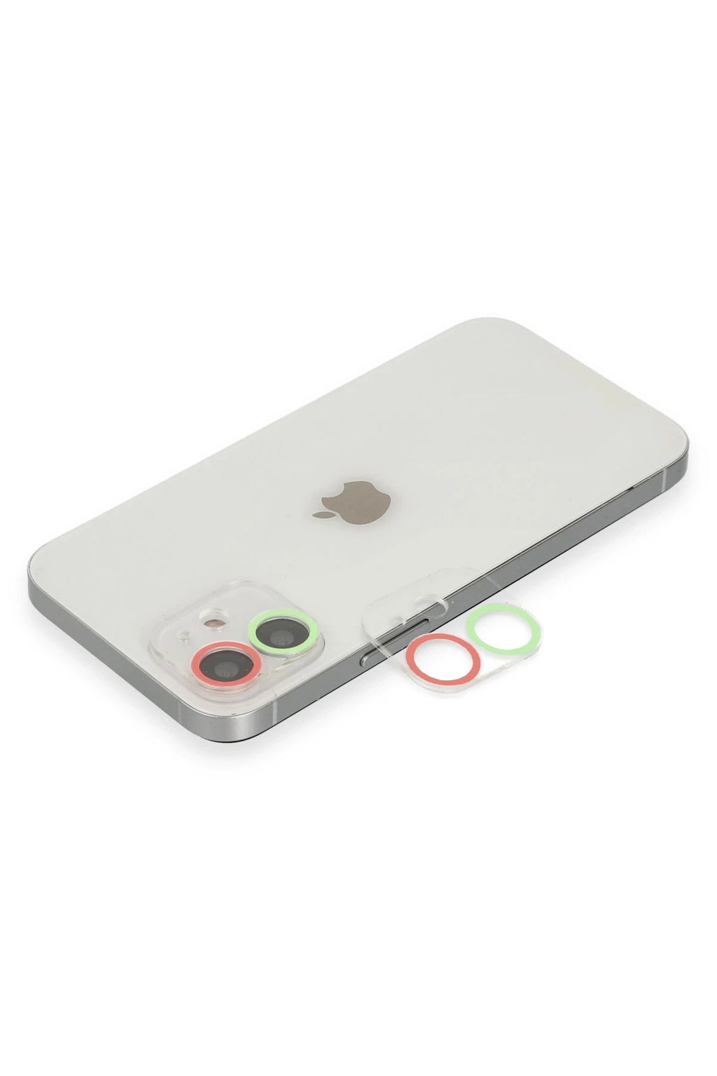 nebaktın Apple iPhone 12 Mini Renkli Kamera Lens Koruma Cam - Yeşil-Pembe 1