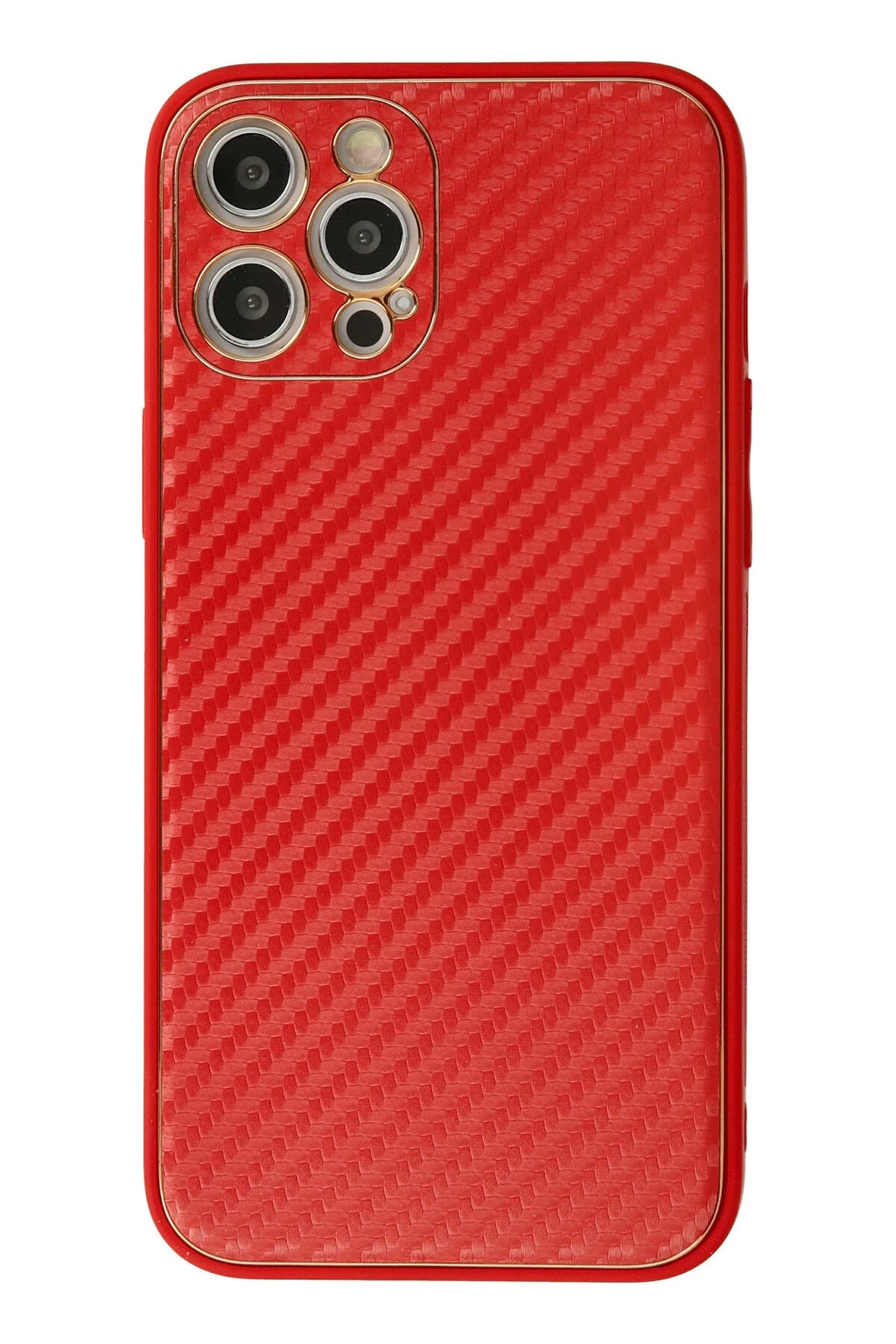 nebaktın Apple iPhone 12 Pro Kılıf Coco Karbon Silikon - Kırmızı 1