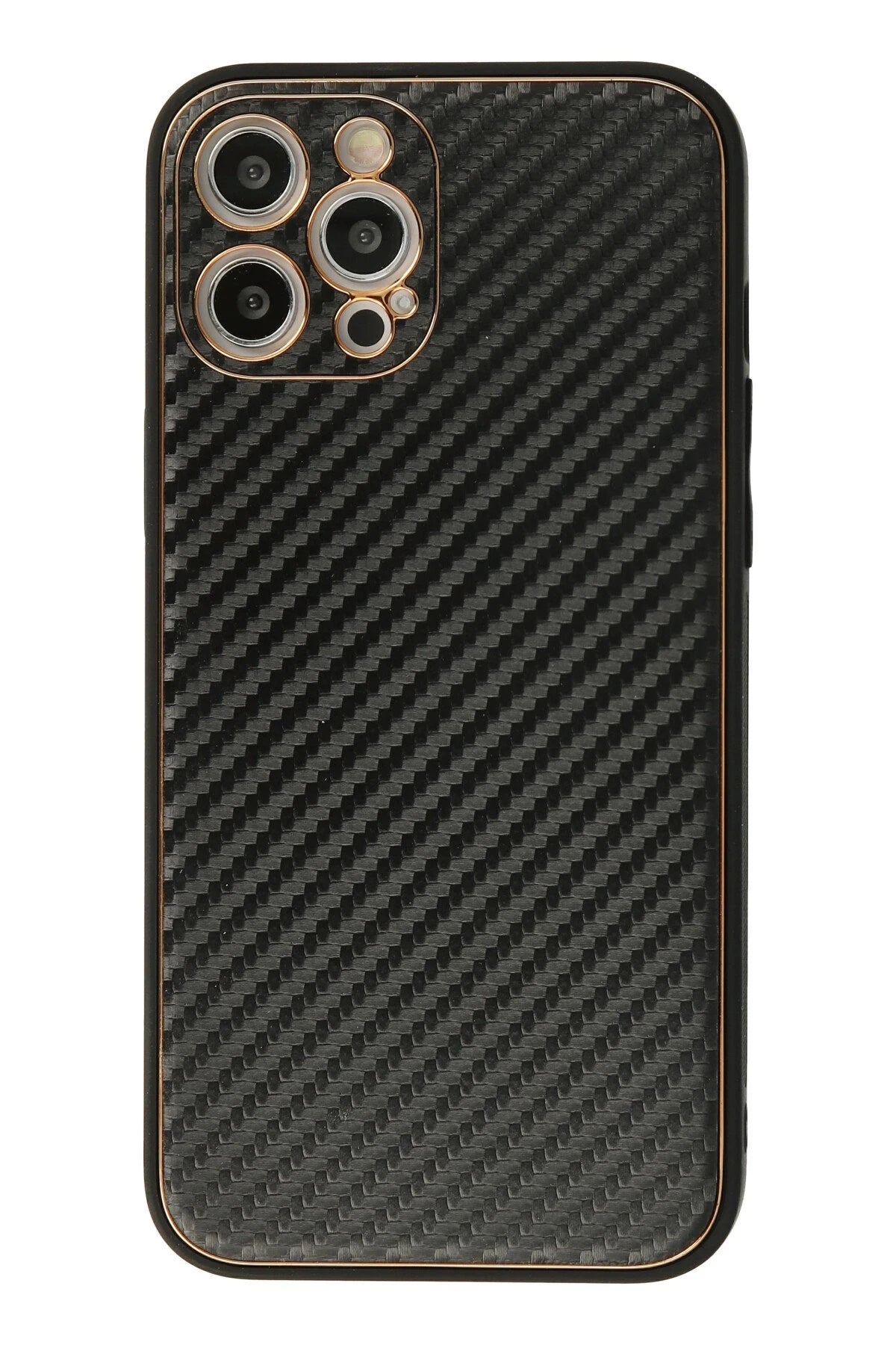 nebaktın Apple iPhone 12 Pro Kılıf Coco Karbon Silikon - Siyah 1
