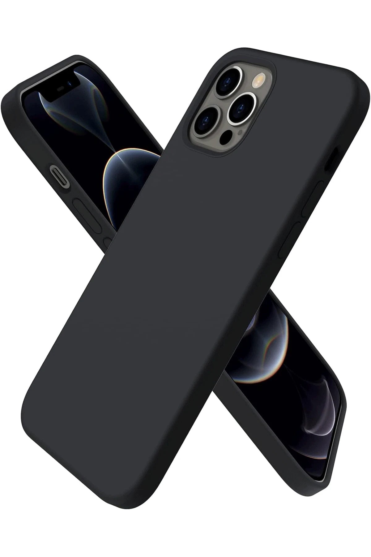 nebaktın Apple iPhone 12 Pro Kılıf First Silikon - Siyah 1