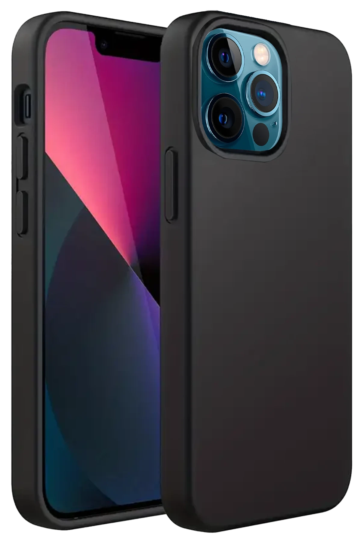 nebaktın Apple iPhone 12 Pro Kılıf First Silikon - Siyah 3
