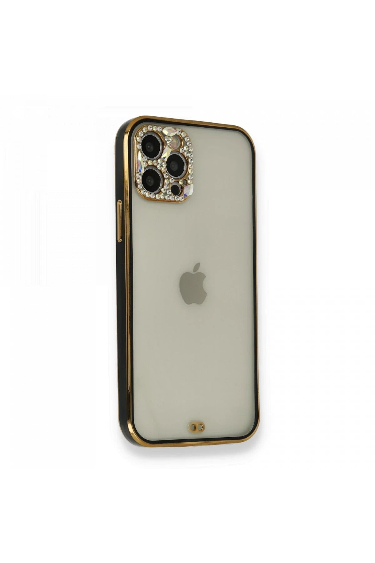 nebaktın Apple iPhone 12 Pro Kılıf Liva Taşlı Silikon - Siyah 2