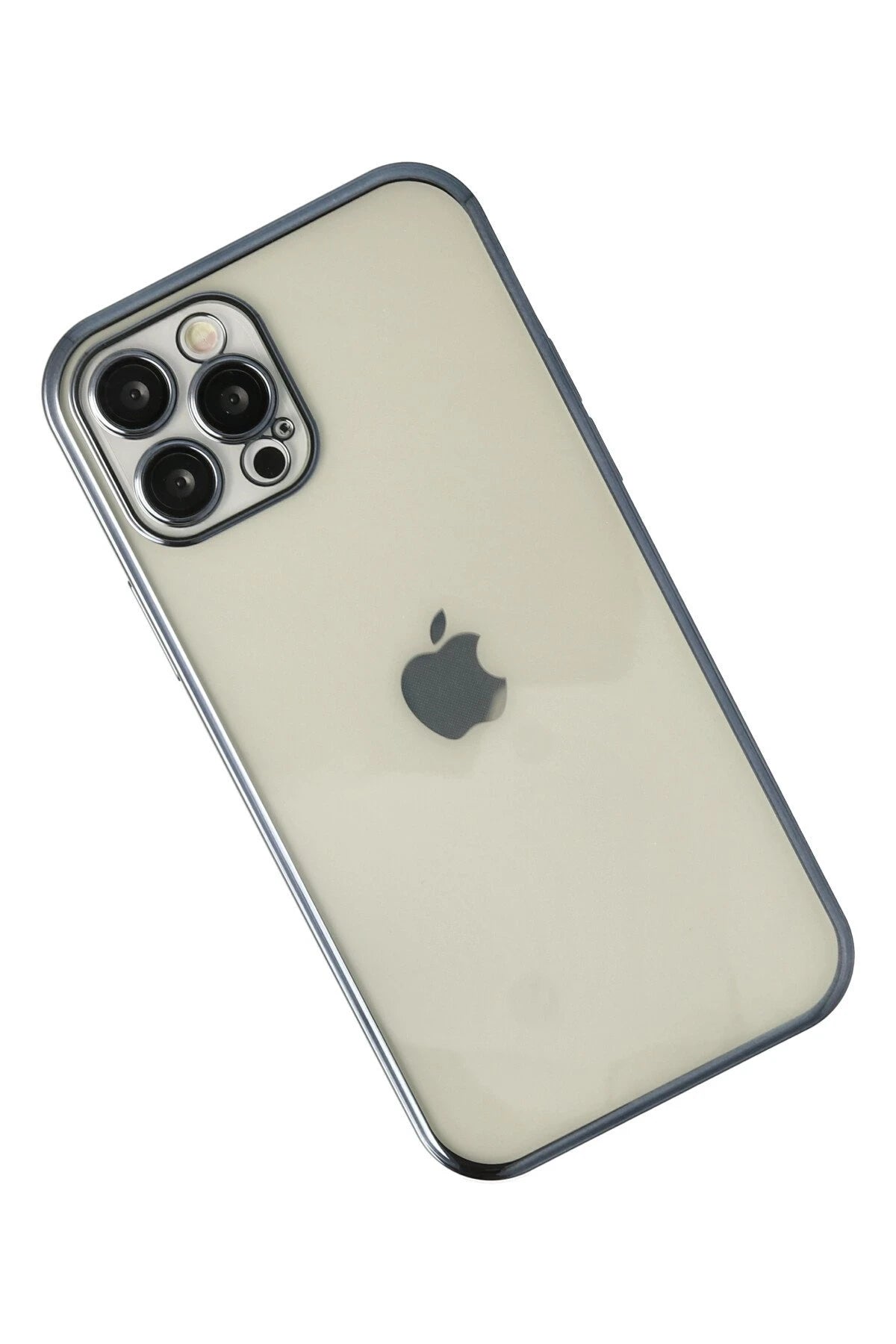 nebaktın Apple iPhone 12 Pro Kılıf Razer Lensli Silikon - Lacivert 2
