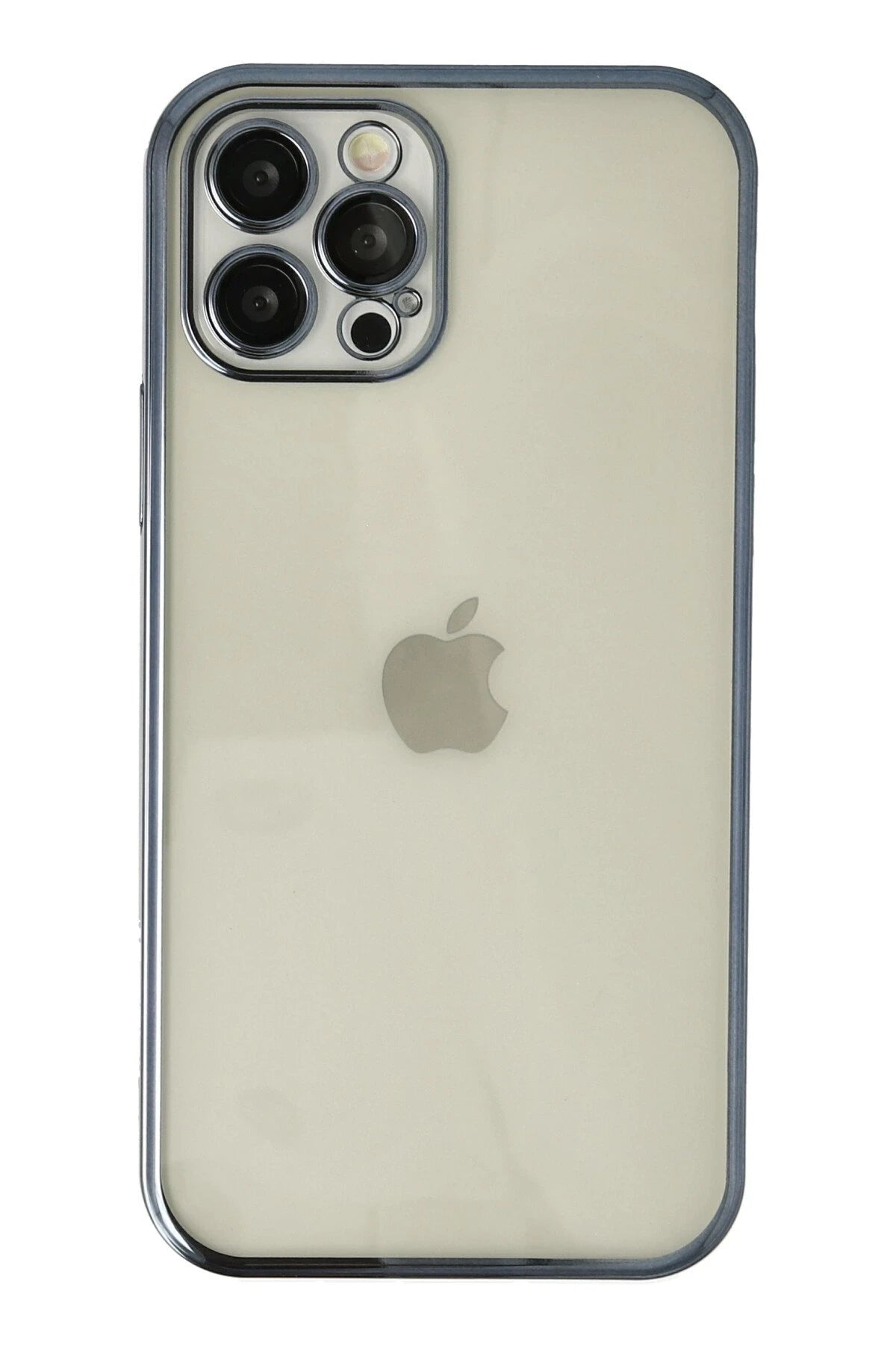 nebaktın Apple iPhone 12 Pro Kılıf Razer Lensli Silikon - Lacivert 1
