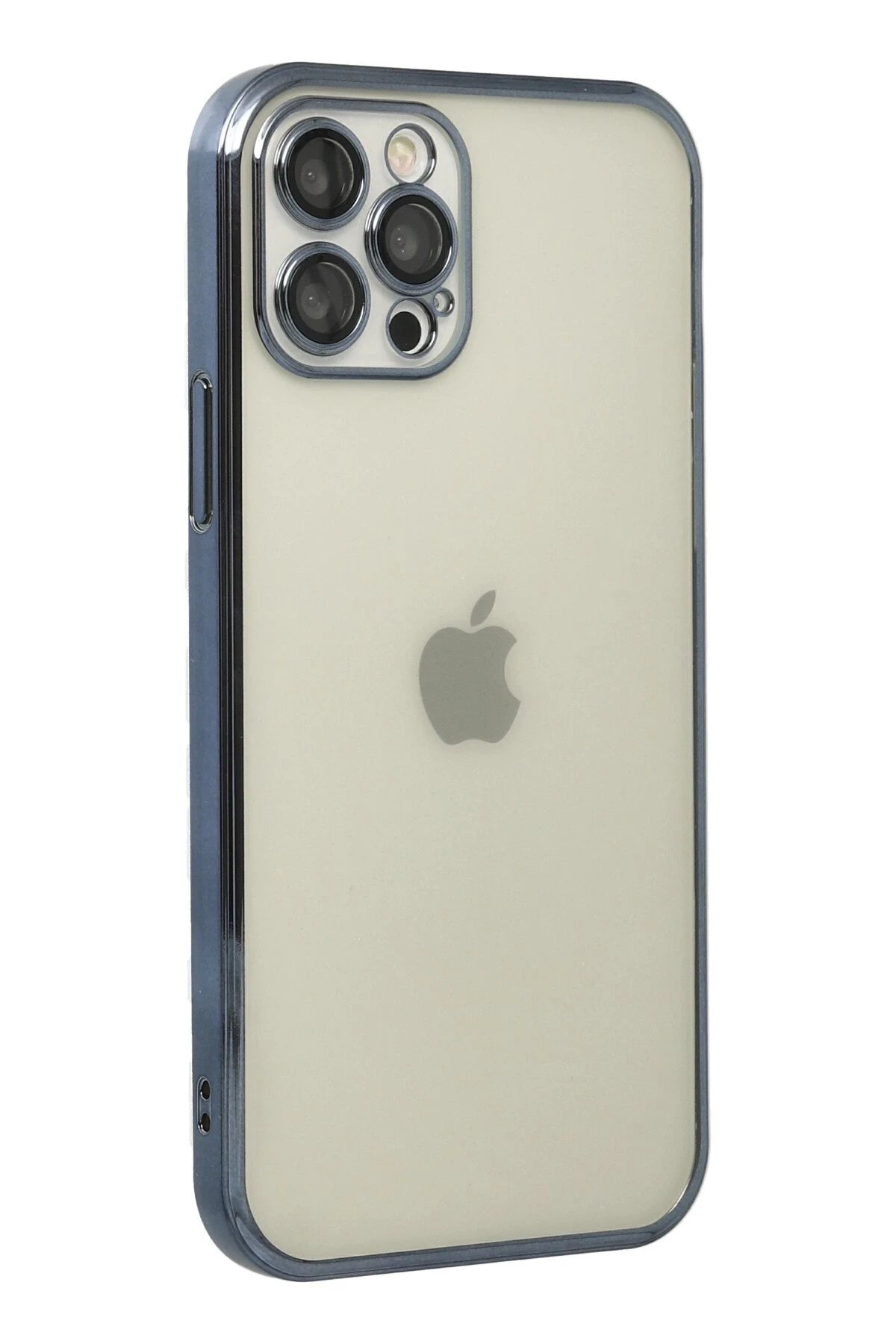 nebaktın Apple iPhone 12 Pro Kılıf Razer Lensli Silikon - Lacivert 3