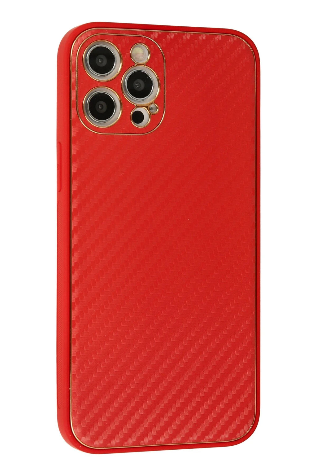 nebaktın Apple iPhone 12 Pro Max Kılıf Coco Karbon Silikon - Kırmızı 2
