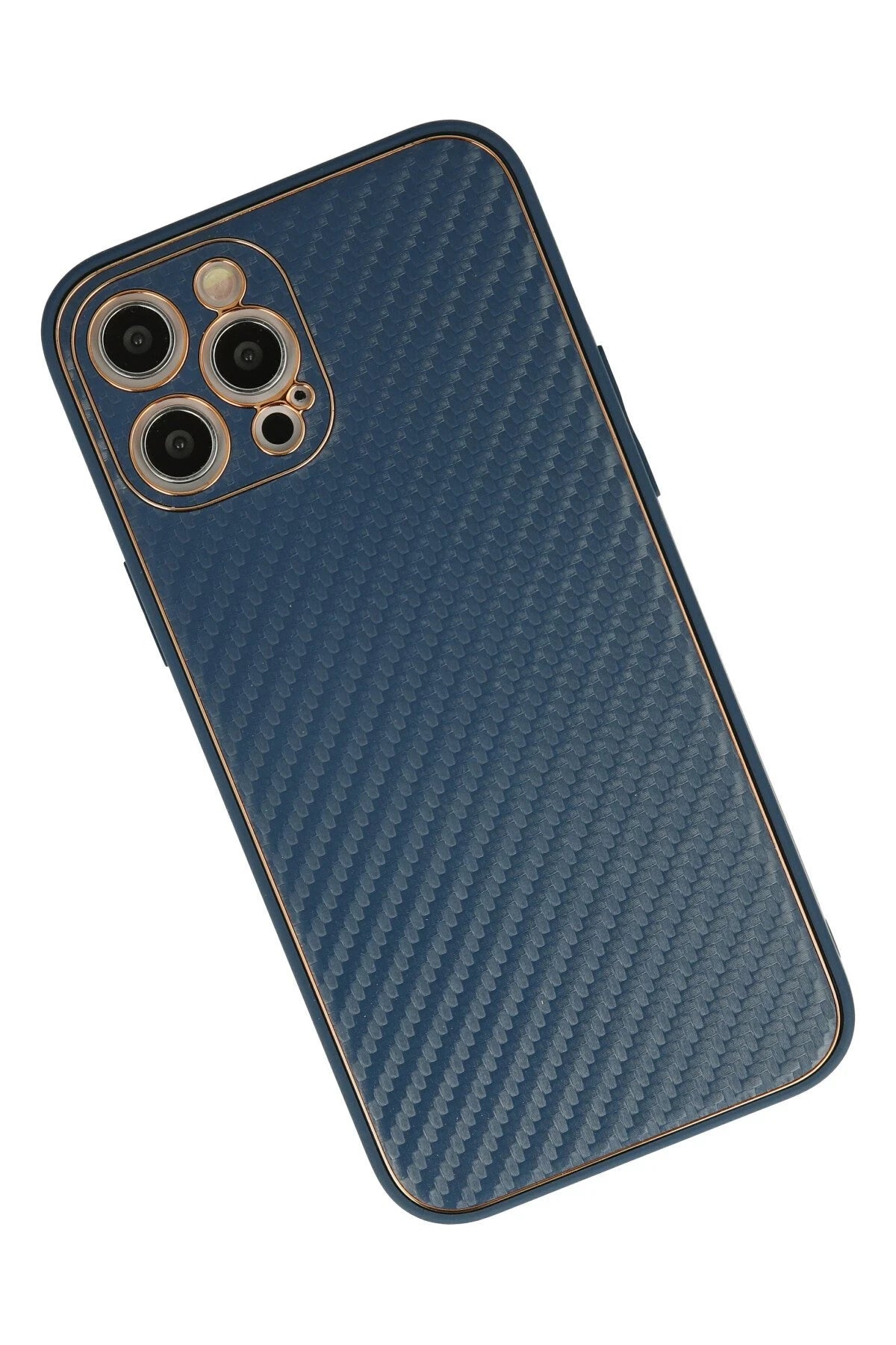 nebaktın Apple iPhone 12 Pro Max Kılıf Coco Karbon Silikon - Mavi 3