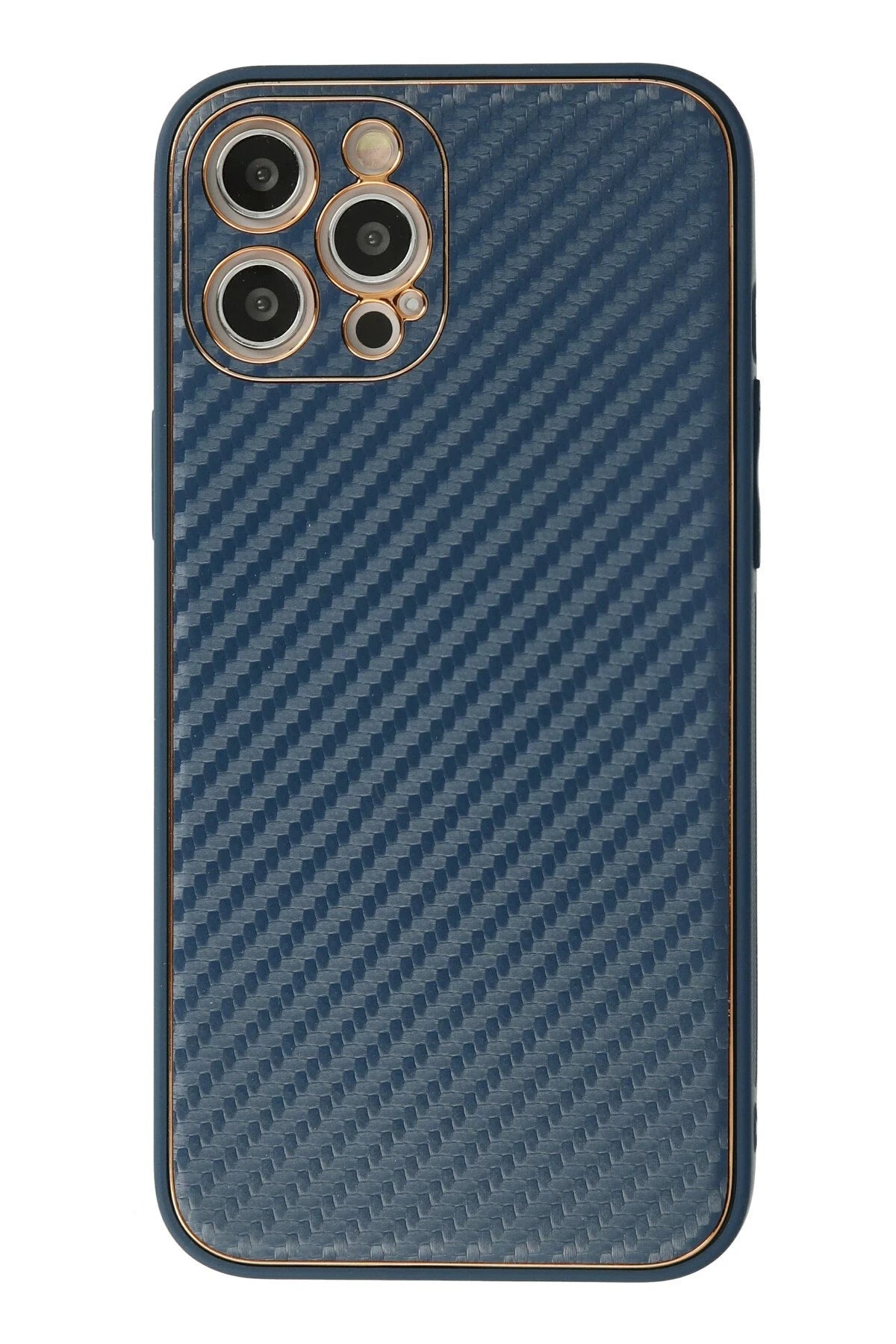 nebaktın Apple iPhone 12 Pro Max Kılıf Coco Karbon Silikon - Mavi 1
