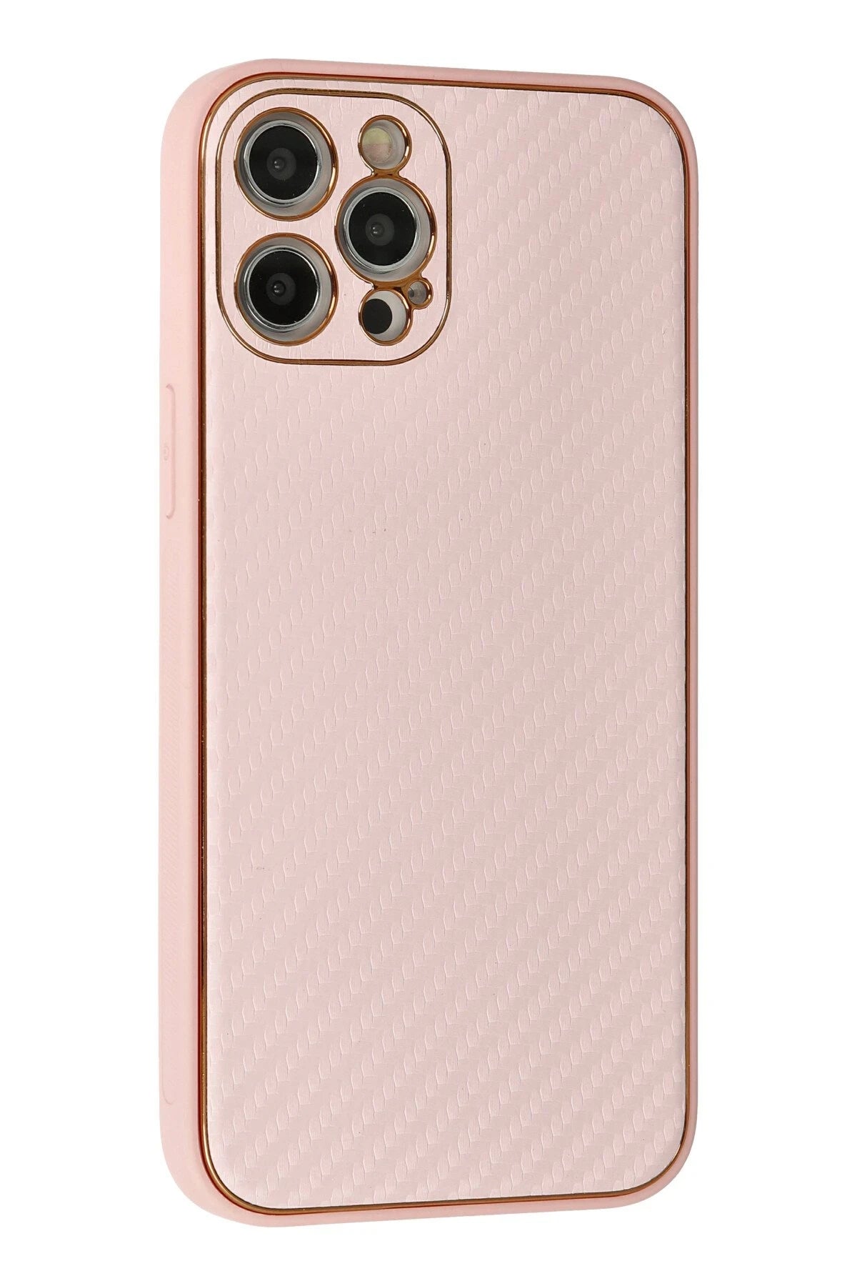 nebaktın Apple iPhone 12 Pro Max Kılıf Coco Karbon Silikon - Pembe 2