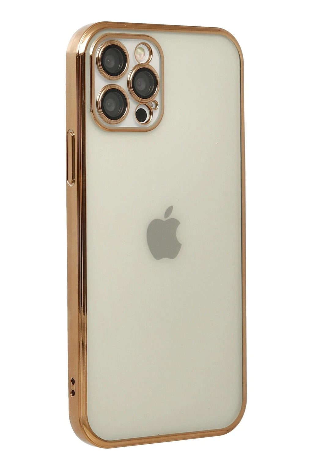 nebaktın Apple iPhone 12 Pro Max Kılıf Razer Lensli Silikon - Gold 3