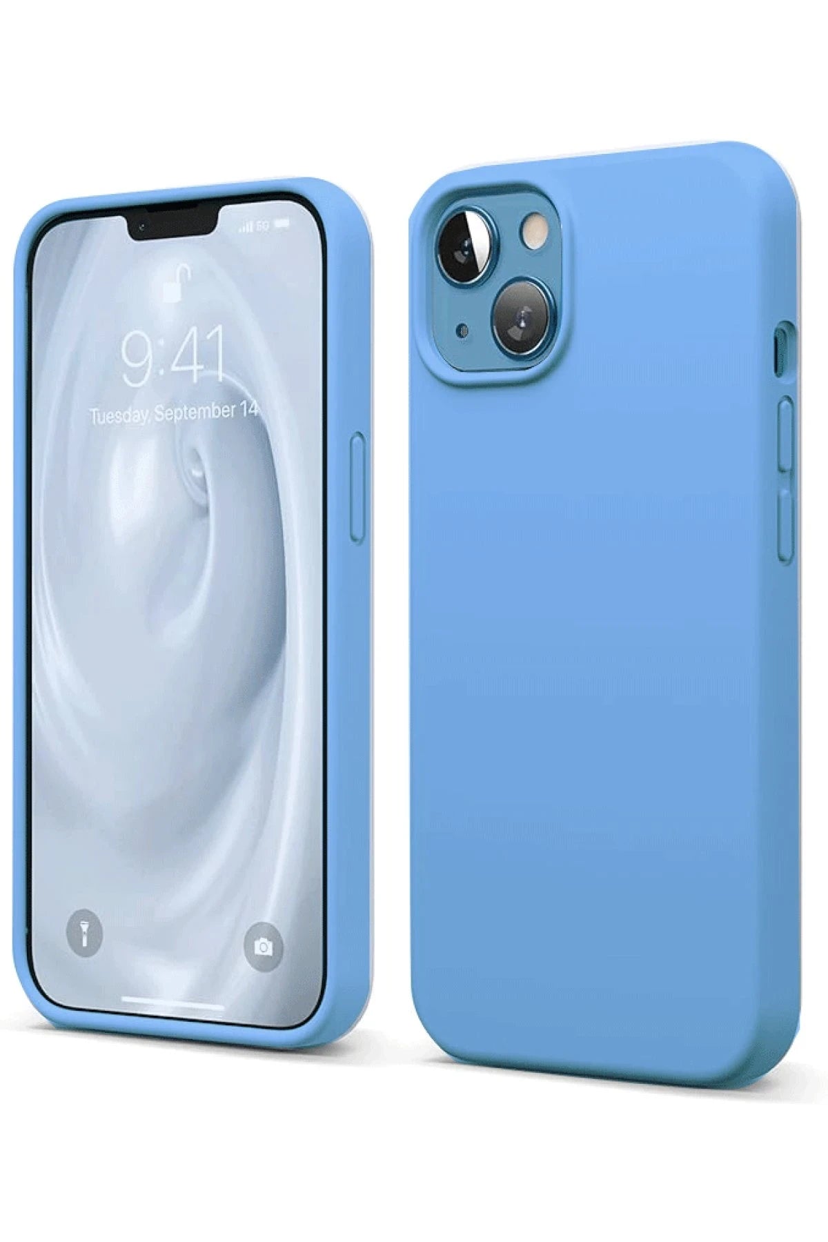 nebaktın Apple iPhone 14 Kılıf First Silikon - Mavi 1
