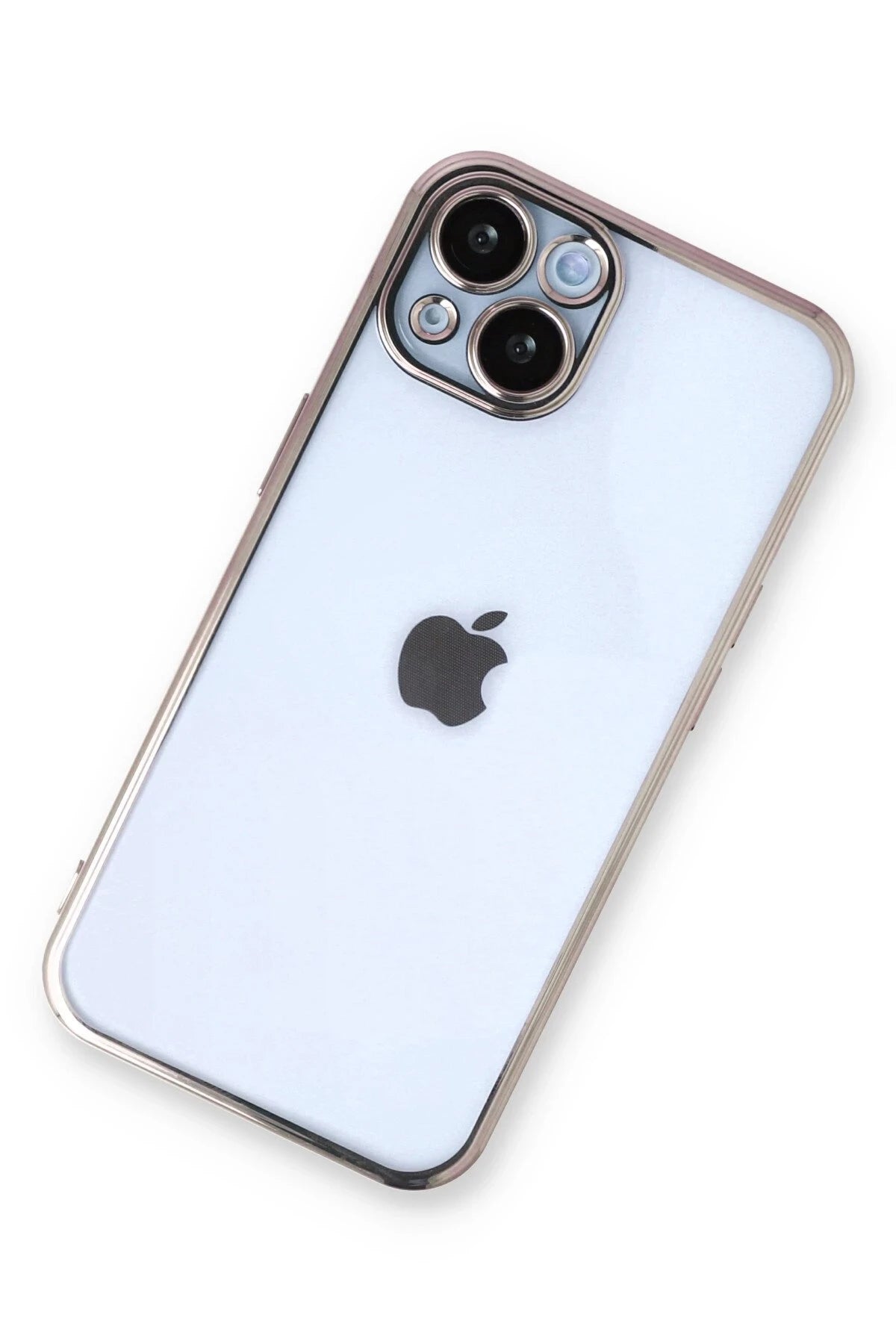 nebaktın Apple iPhone 13 Kılıf Razer Lensli Silikon - Gold 3