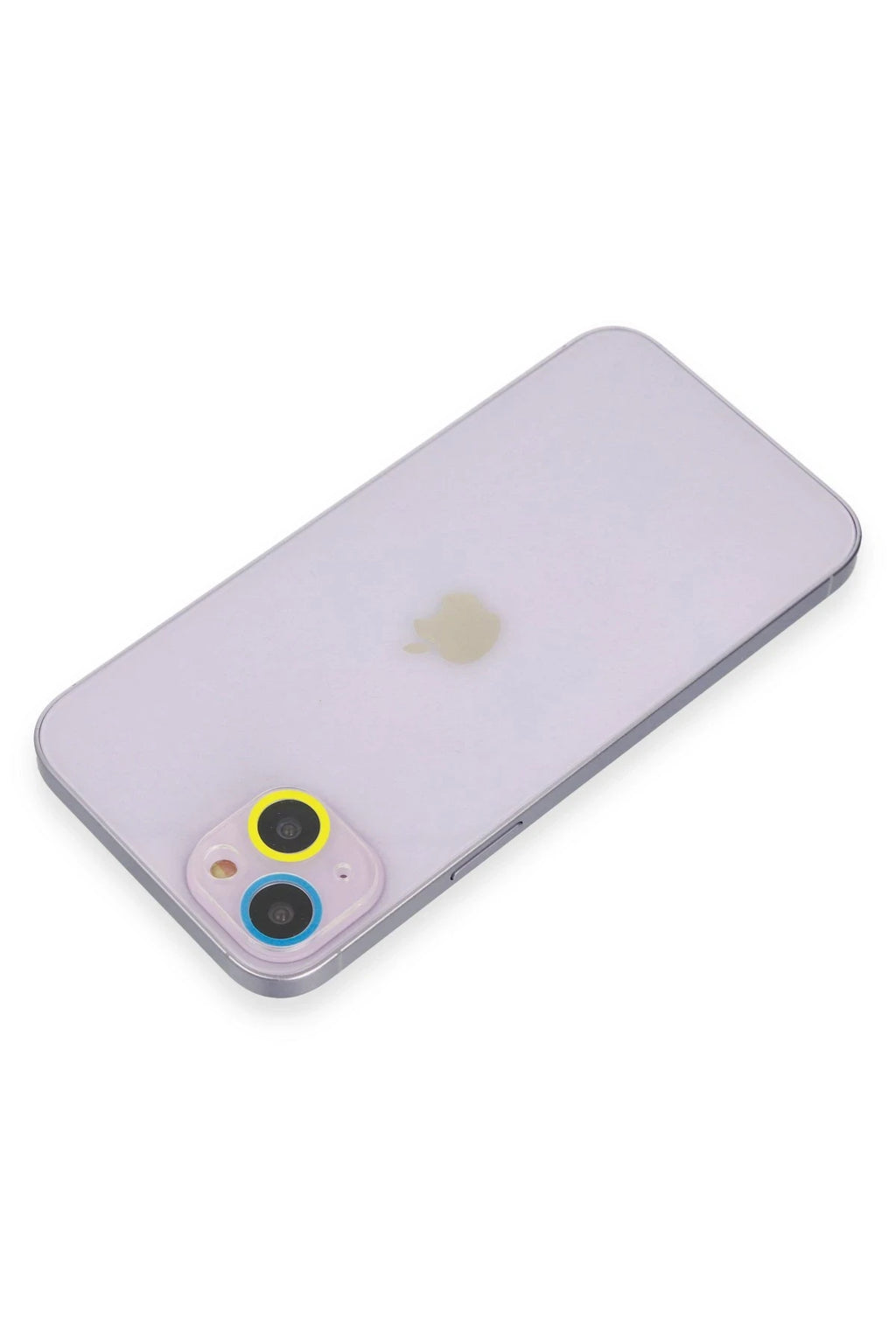 nebaktın Apple iPhone 13 Mini Renkli Kamera Lens Koruma Cam - Sarı-Mavi 2