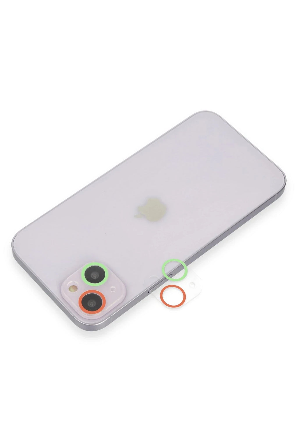 nebaktın Apple iPhone 13 Mini Renkli Kamera Lens Koruma Cam - Yeşil-Pembe 1
