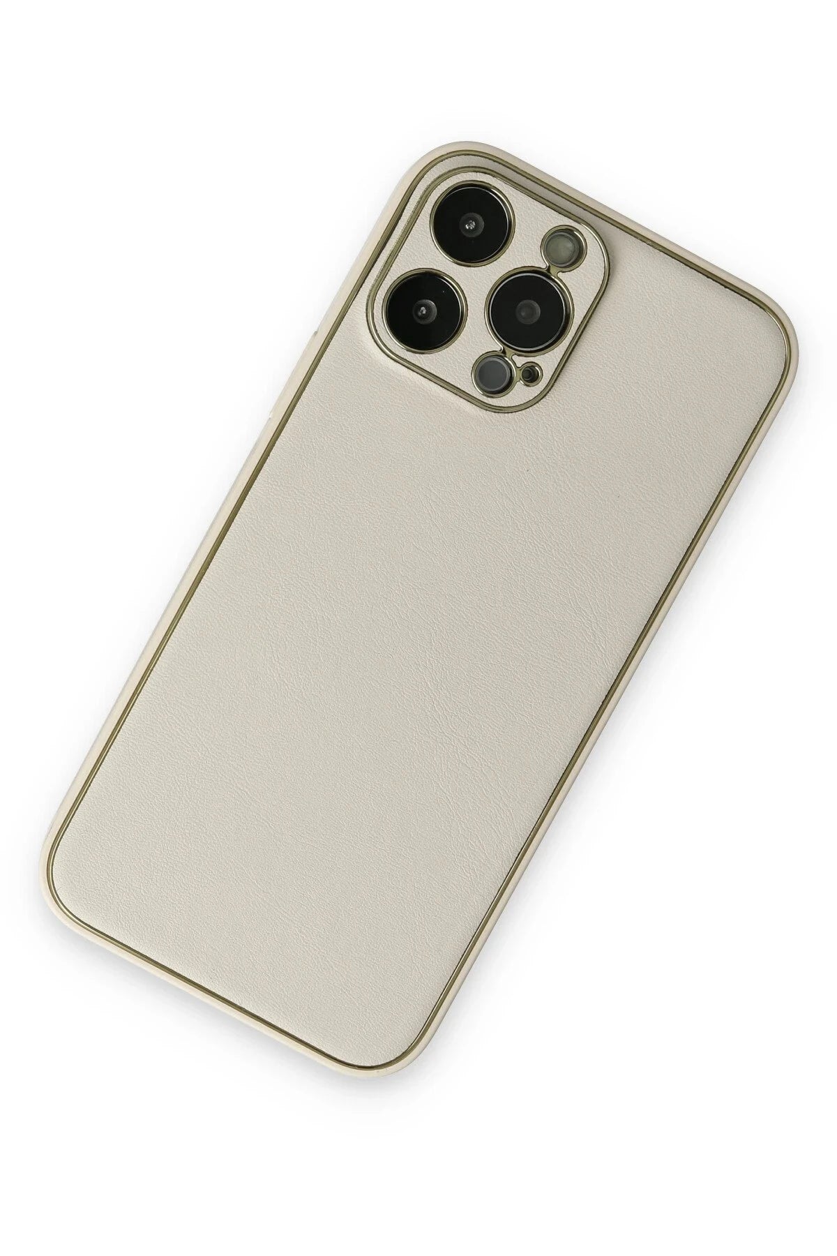 nebaktın Apple iPhone 13 Pro Kılıf Coco Deri Silikon Kapak - Beyaz 3