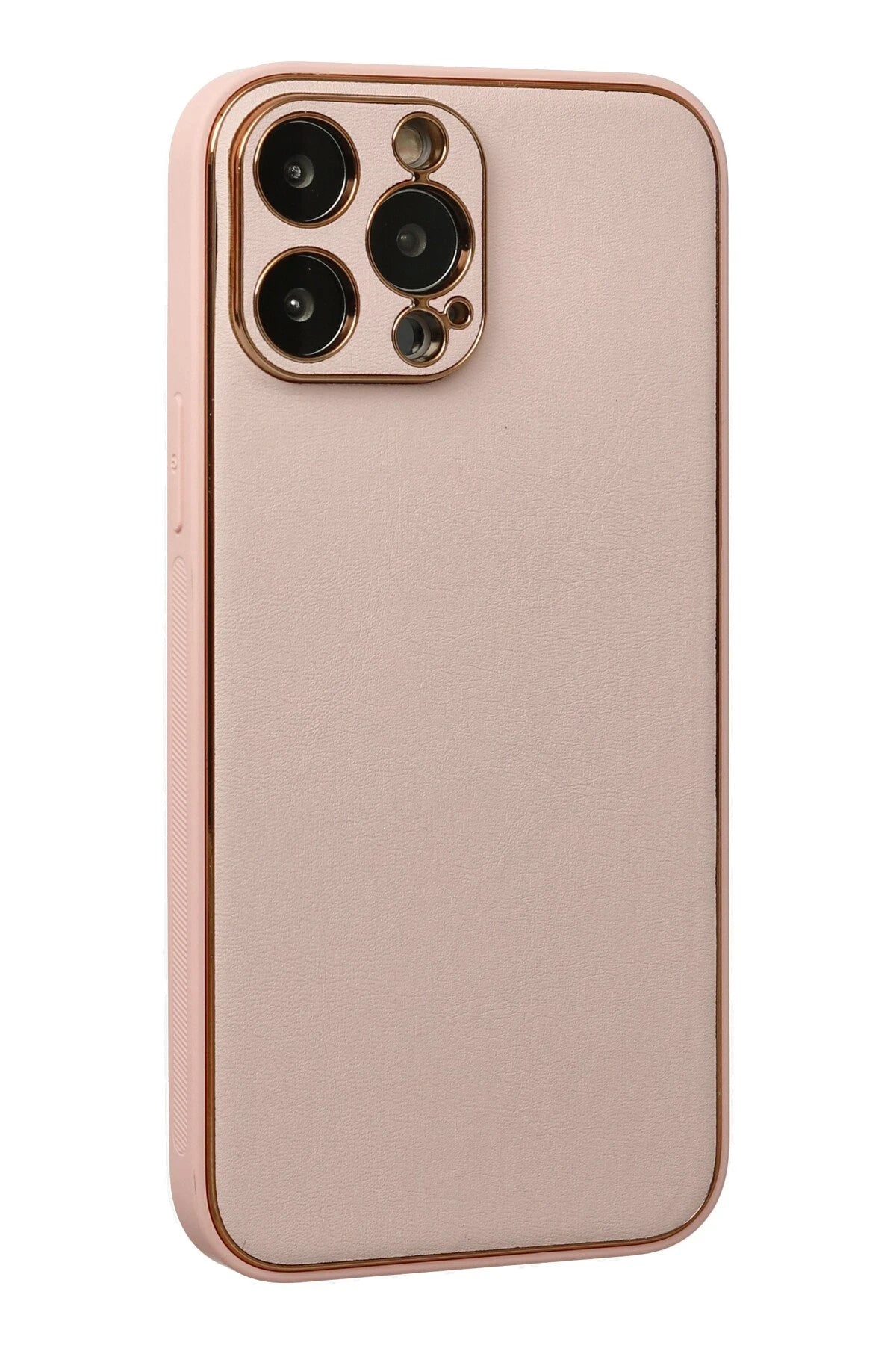 nebaktın Apple iPhone 13 Pro Kılıf Coco Deri Silikon Kapak - Pudra 3