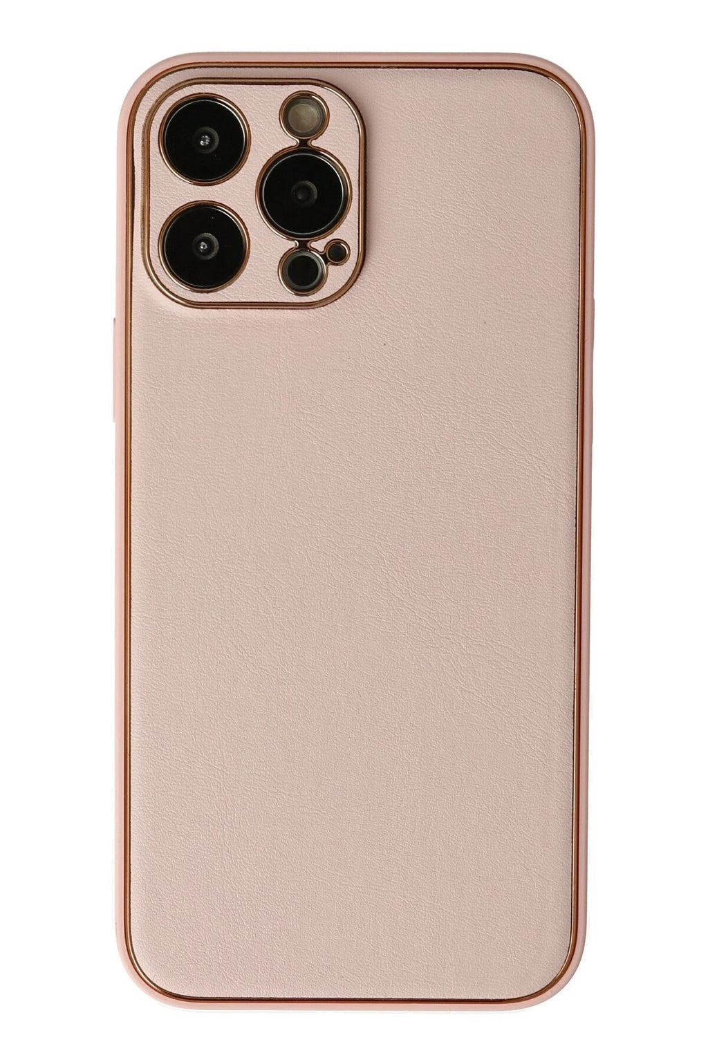 nebaktın Apple iPhone 13 Pro Kılıf Coco Deri Silikon Kapak - Pudra 1