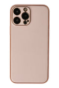 nebaktın Apple iPhone 13 Pro Kılıf Coco Deri Silikon Kapak - Pudra 1