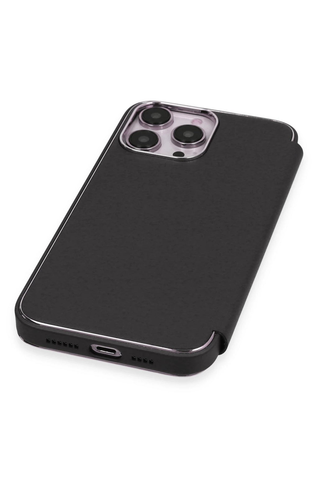 nebaktın Apple iPhone 13 Pro Kılıf Dolpin Kapaklı - Siyah 5
