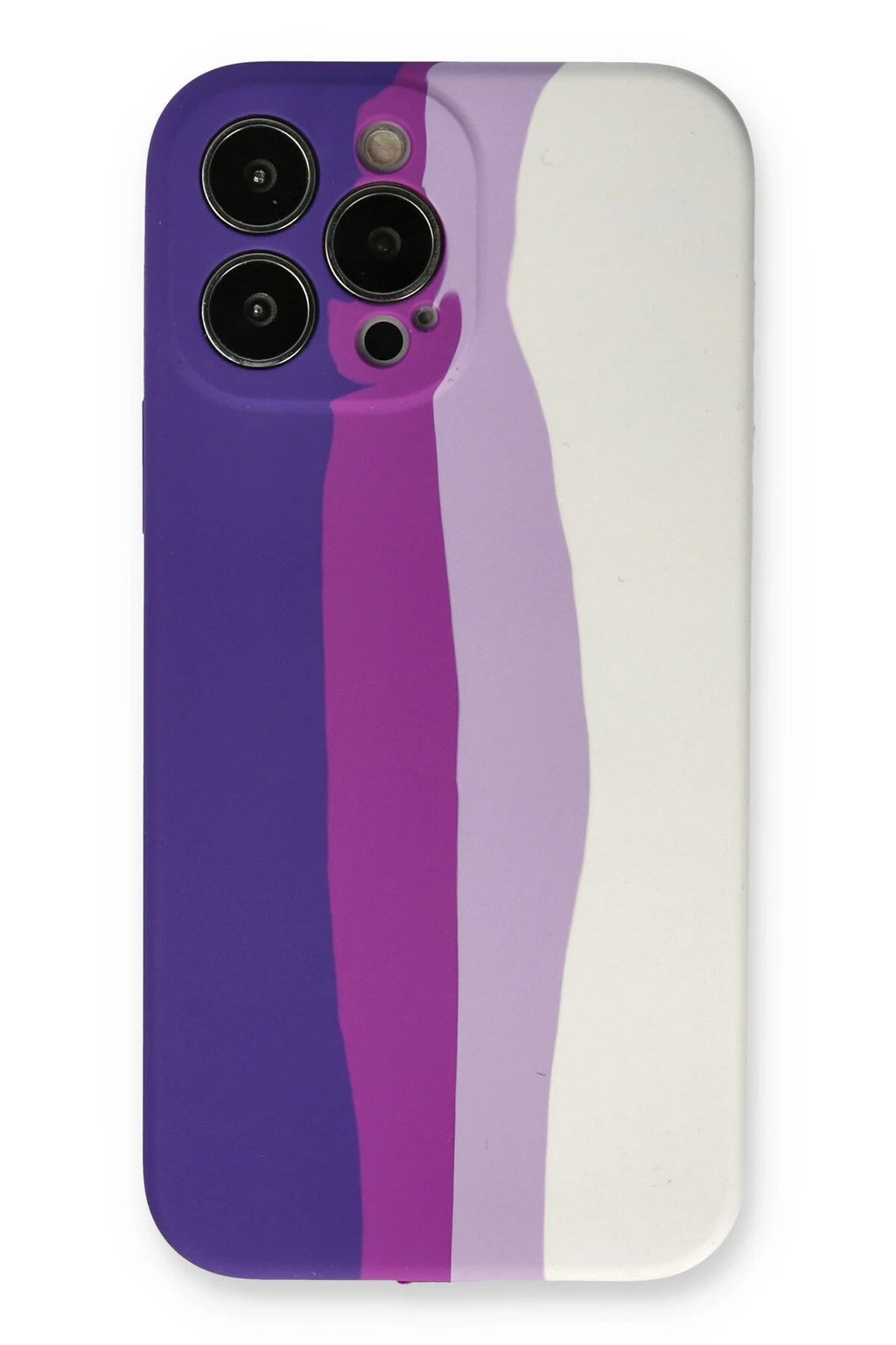 nebaktın Apple iPhone 13 Pro Kılıf Ebruli Lansman Silikon - Mor-Beyaz 1