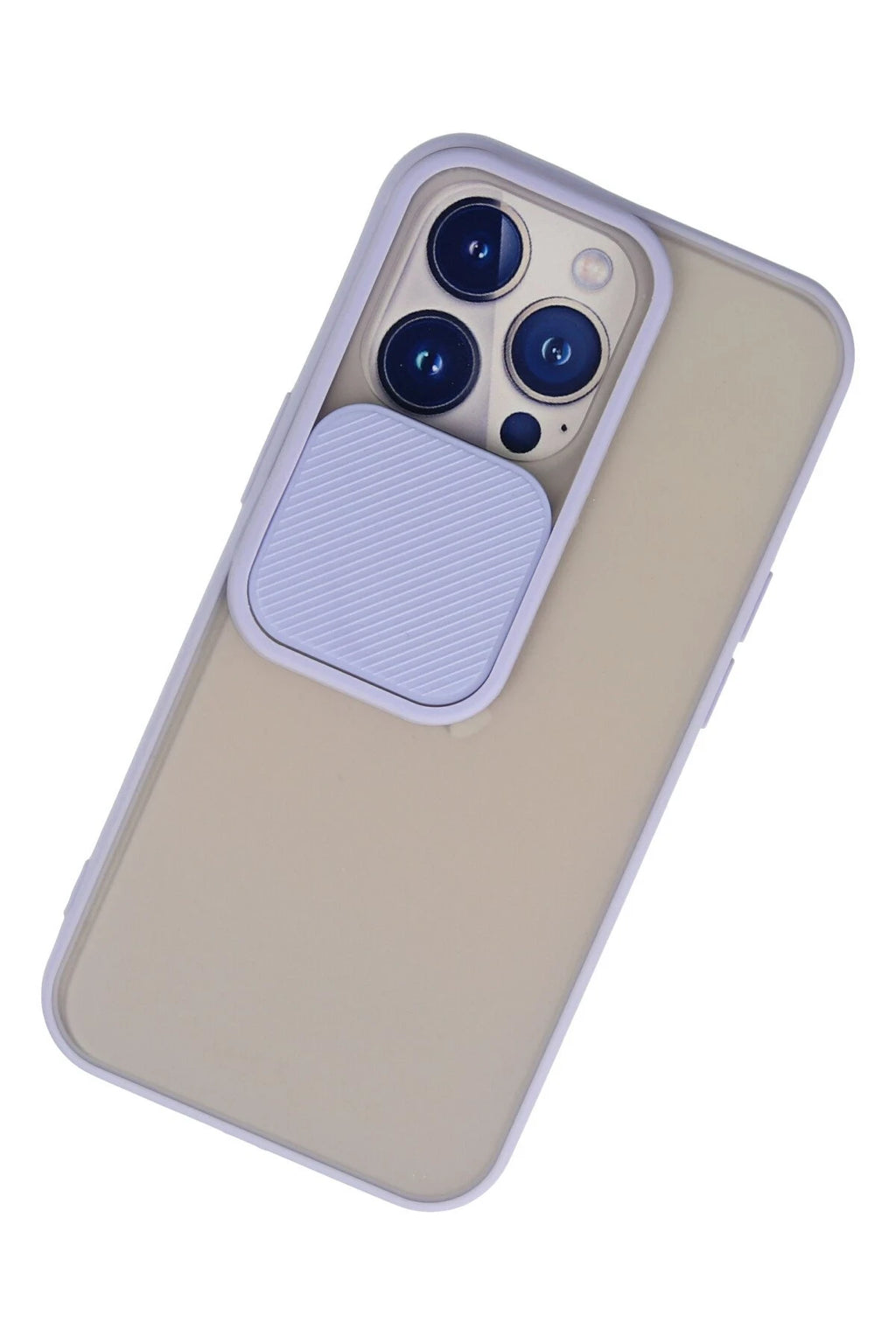 nebaktın Apple iPhone 13 Pro Kılıf Palm Buzlu Kamera Sürgülü Silikon - Lila 3
