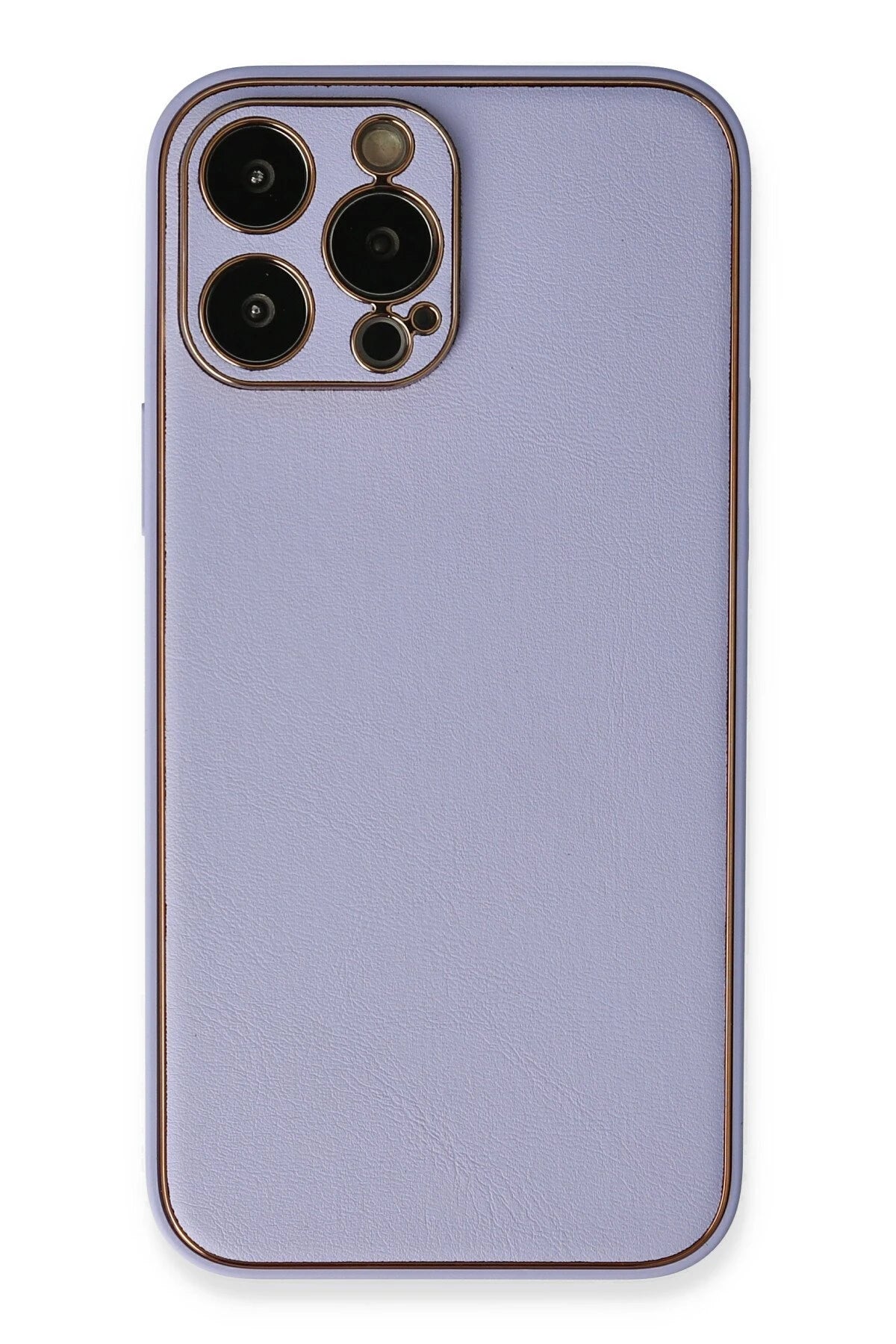 nebaktın Apple iPhone 13 Pro Max Kılıf Coco Deri Silikon Kapak - Açık Lila 1