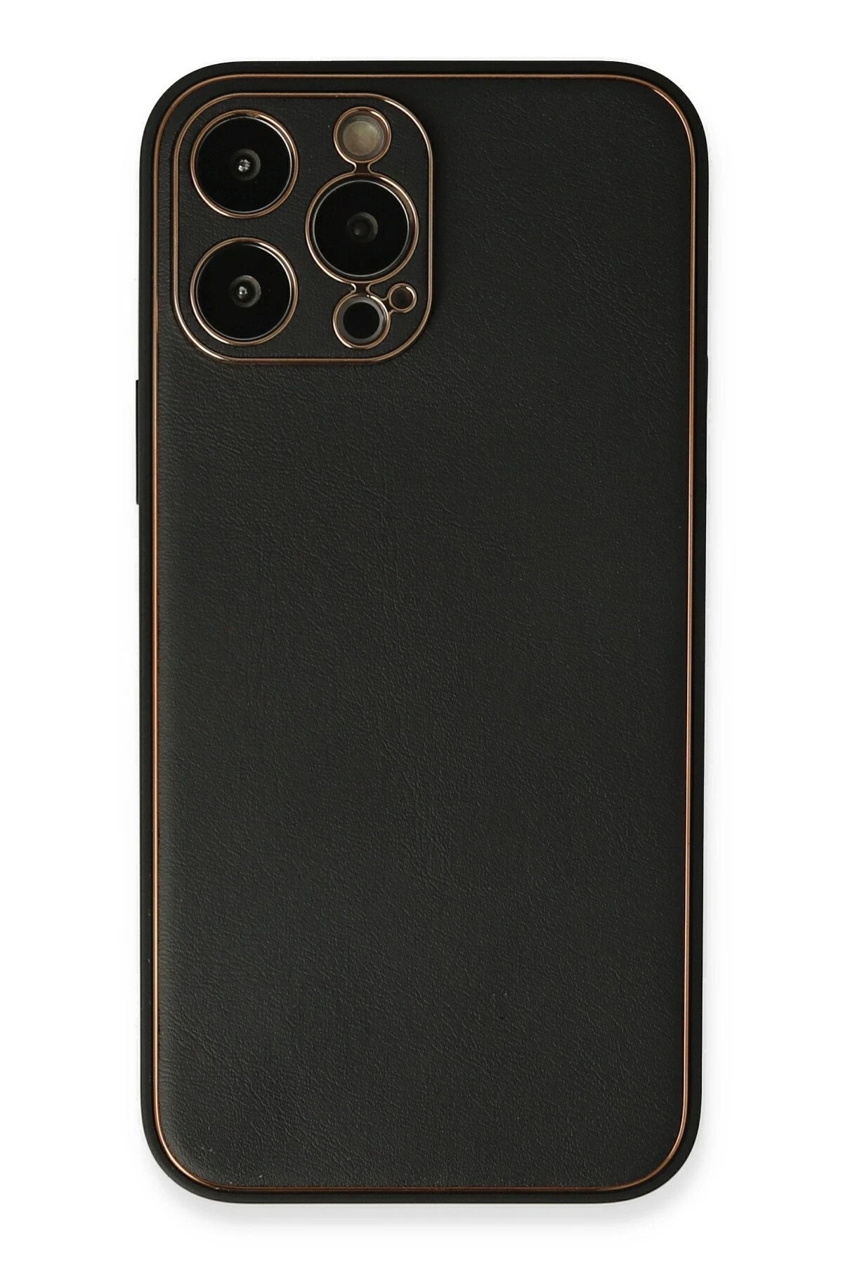 nebaktın Apple iPhone 13 Pro Max Kılıf Coco Deri Silikon Kapak - Siyah 1
