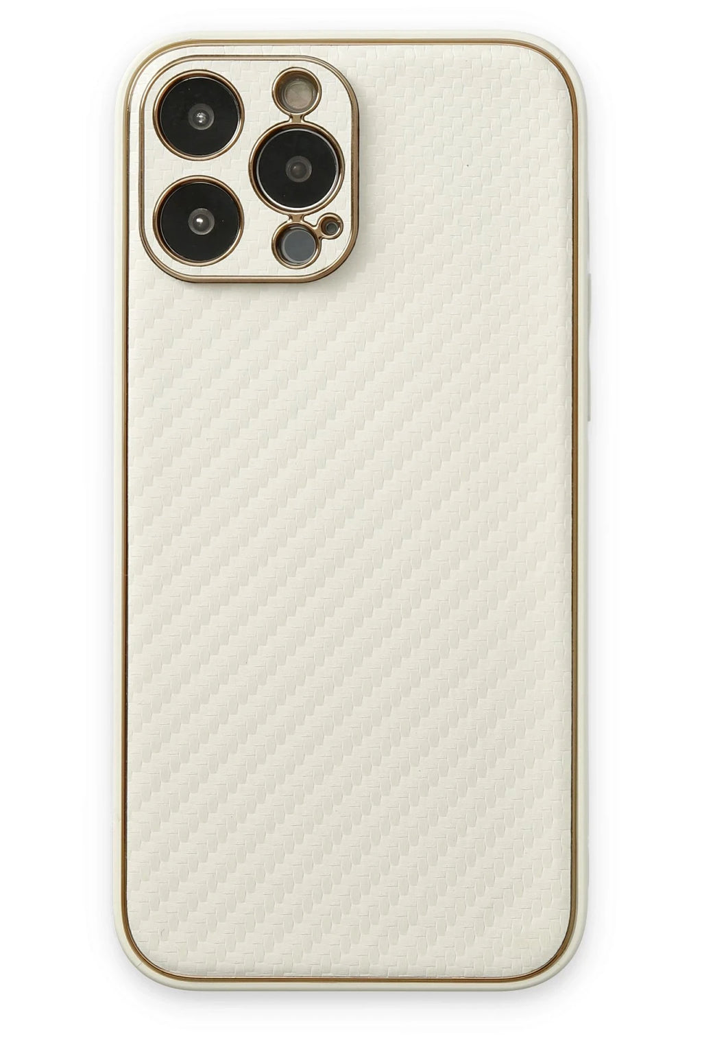 nebaktın Apple iPhone 13 Pro Max Kılıf Coco Karbon Silikon - Beyaz 1