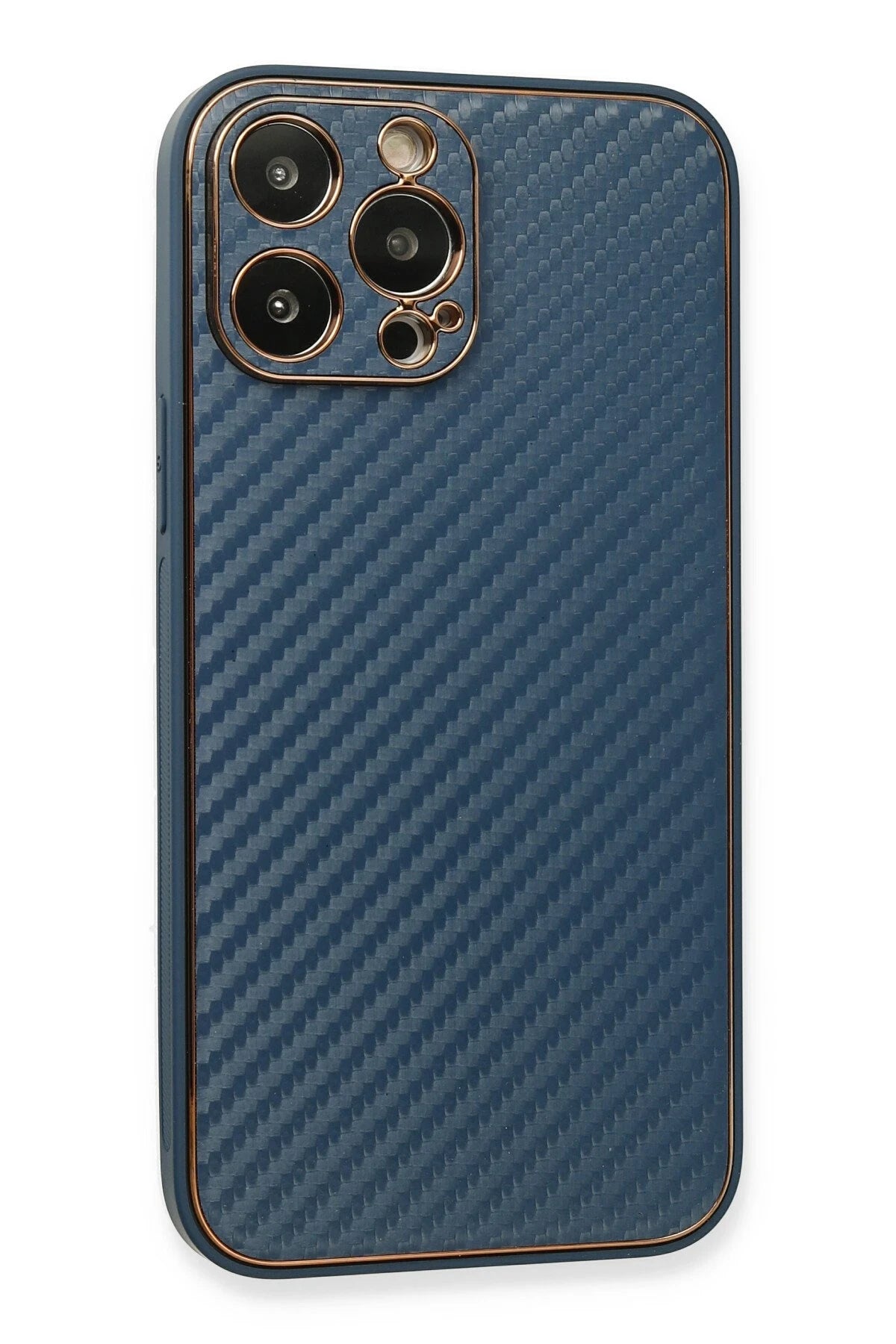 nebaktın Apple iPhone 13 Pro Max Kılıf Coco Karbon Silikon - Mavi 2