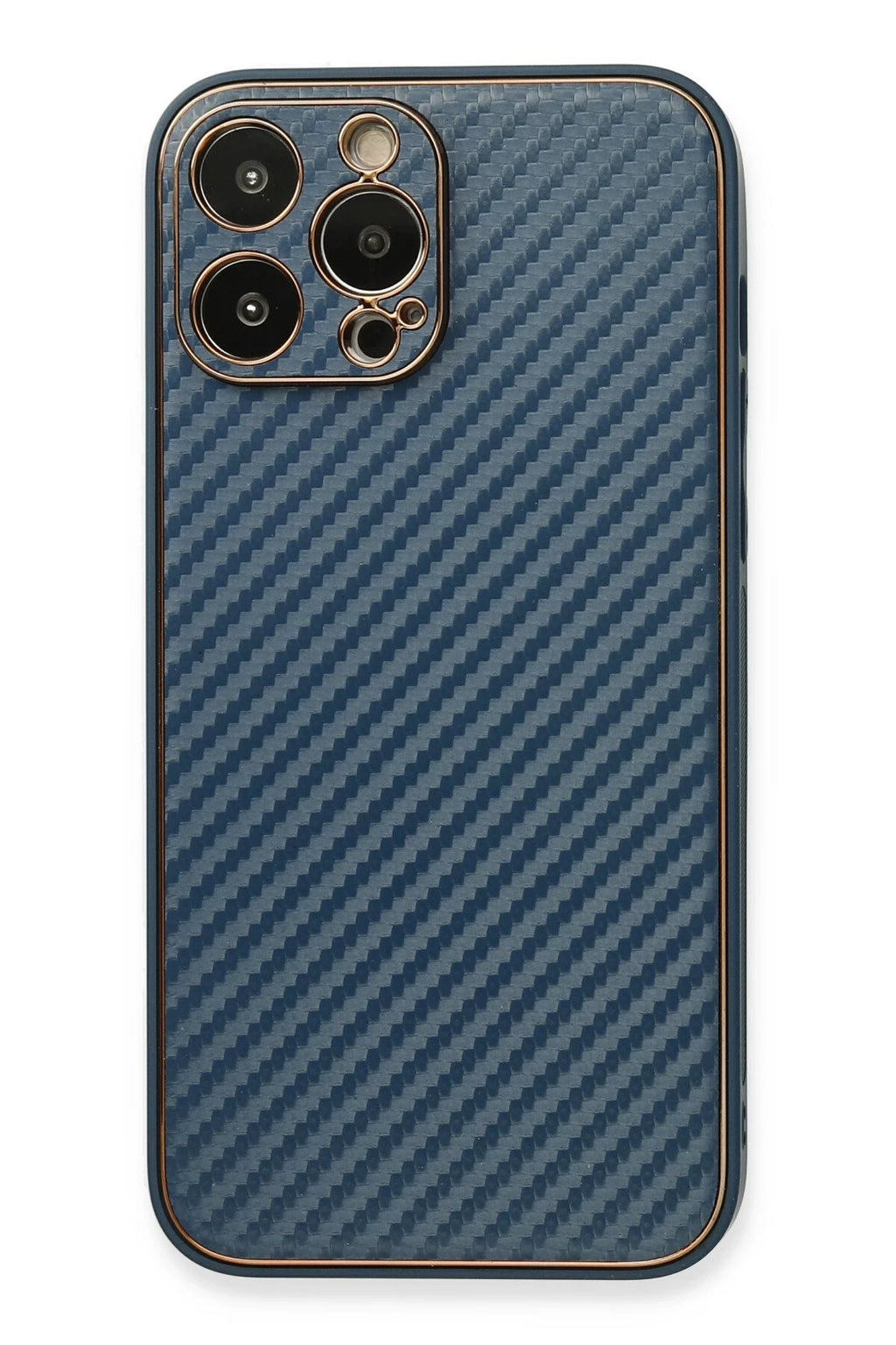 nebaktın Apple iPhone 13 Pro Max Kılıf Coco Karbon Silikon - Mavi 1