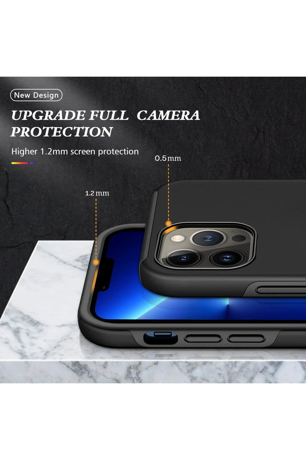 nebaktın Apple iPhone 13 Pro Max Kılıf Elit Yüzüklü Kapak - Siyah 7