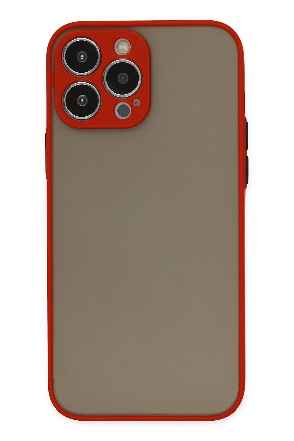 nebaktın Apple iPhone 13 Pro Max Kılıf Montreal Silikon Kapak - Kırmızı 1