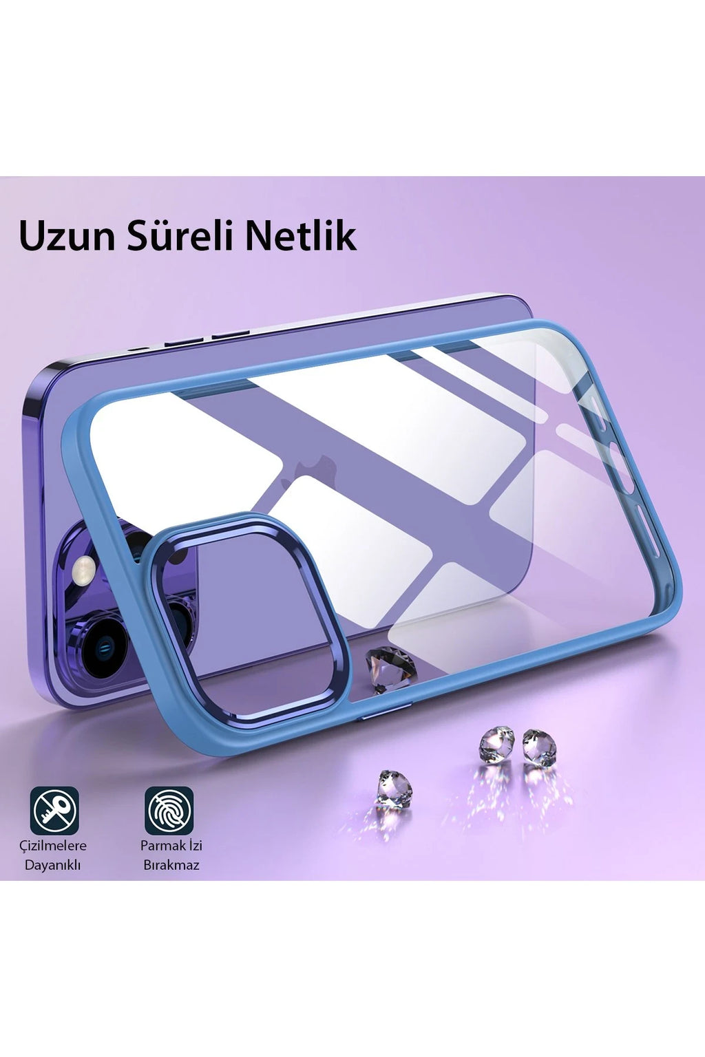 nebaktın Apple iPhone 13 Pro Max Kılıf Power Silikon - Mor 6