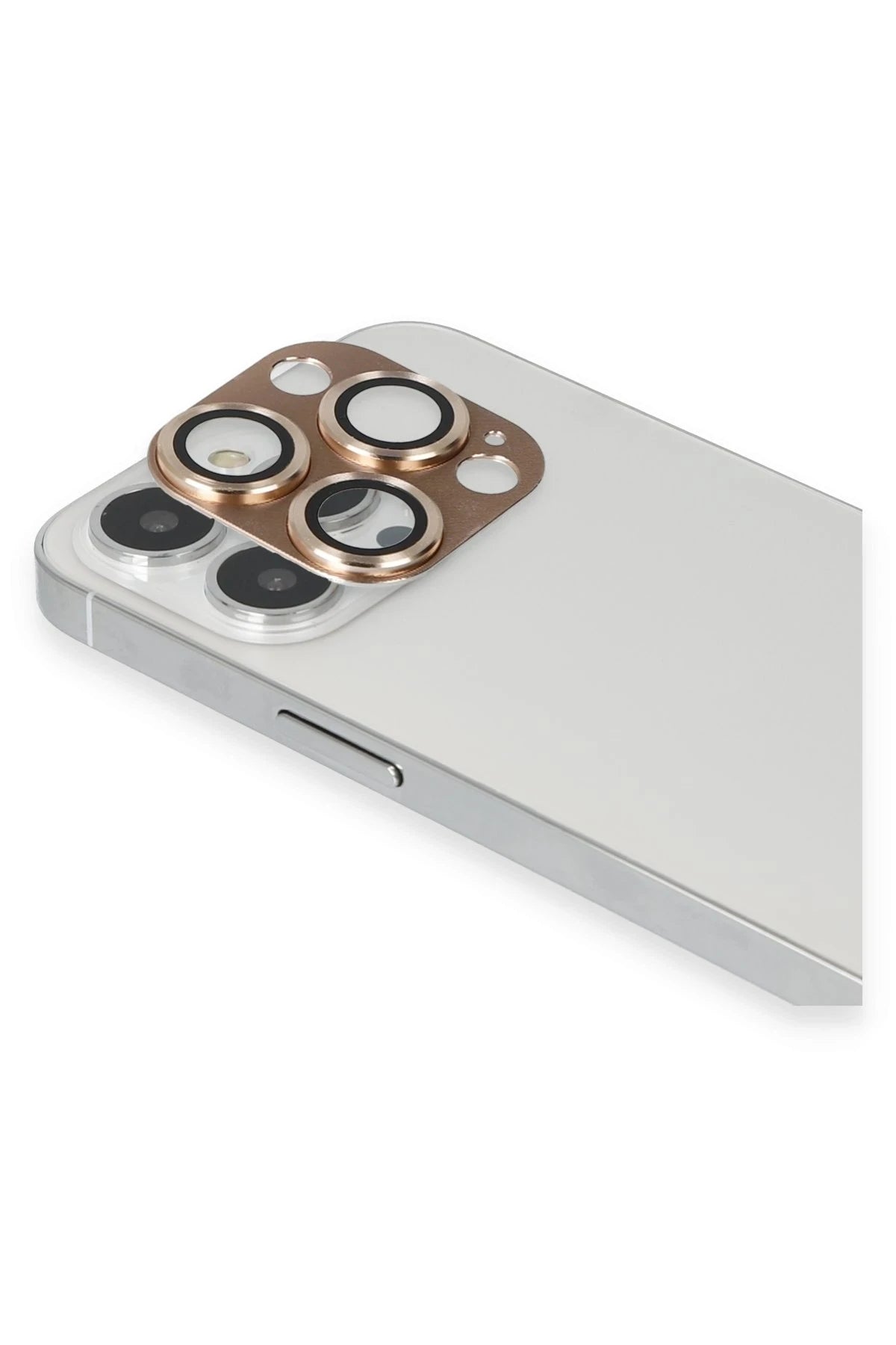nebaktın Apple iPhone 13 Pro Max Pers Alüminyum Kamera Lens - Gold 2