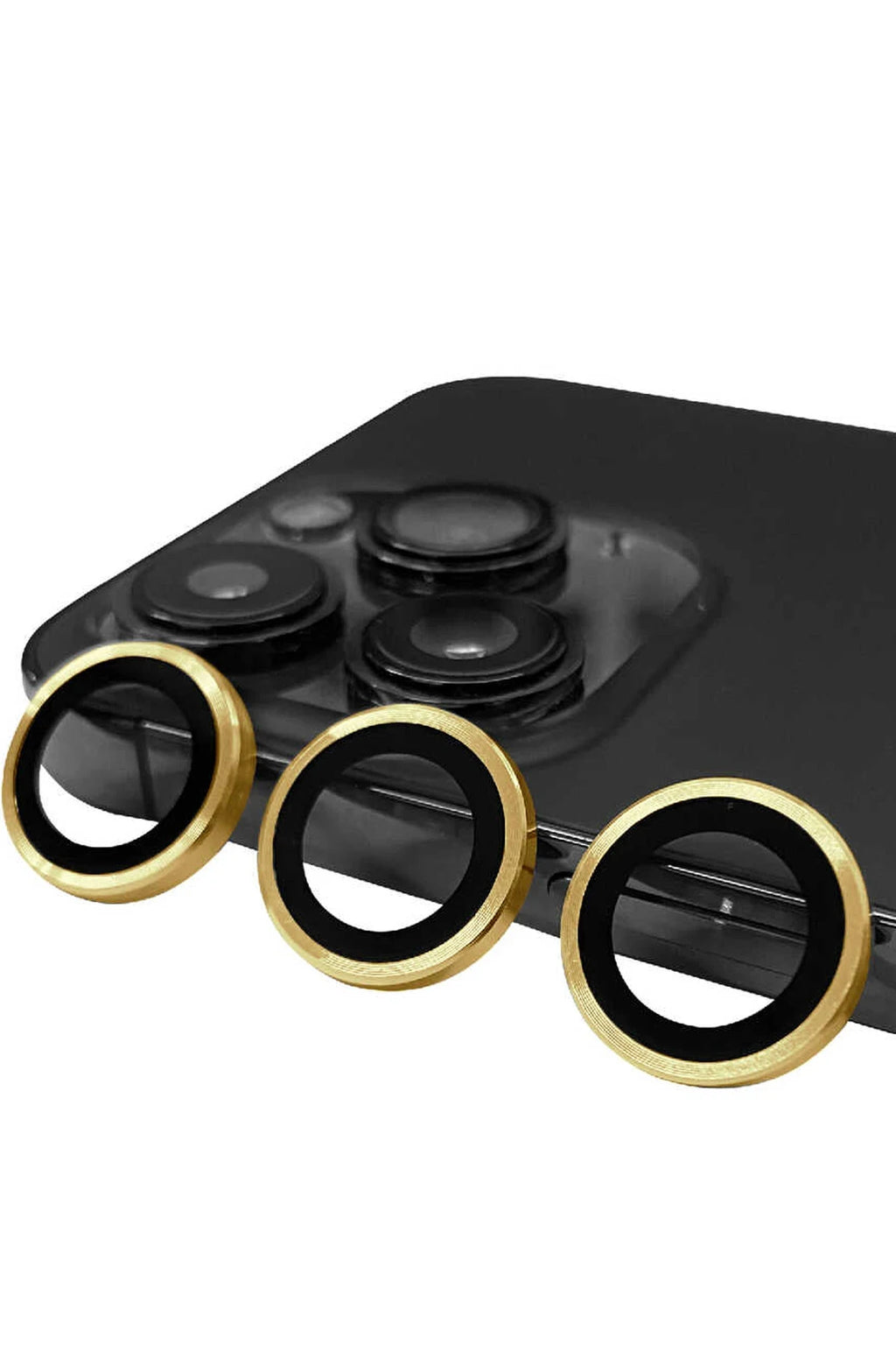 nebaktın Apple iPhone 13 Pro Max Raze Metal Kamera Lens - Gold 1