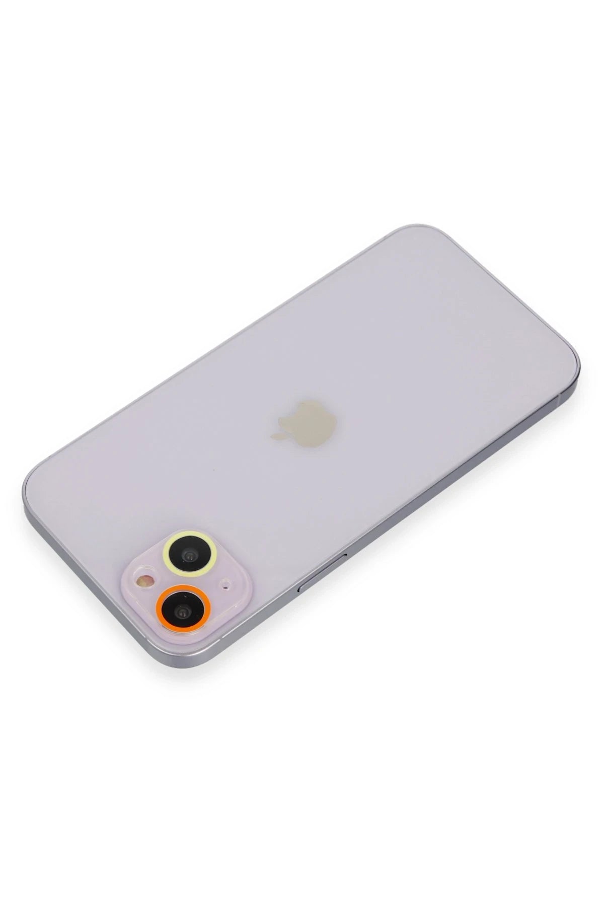 nebaktın Apple iPhone 13 Renkli Kamera Lens Koruma Cam - Sarı-Turuncu 2