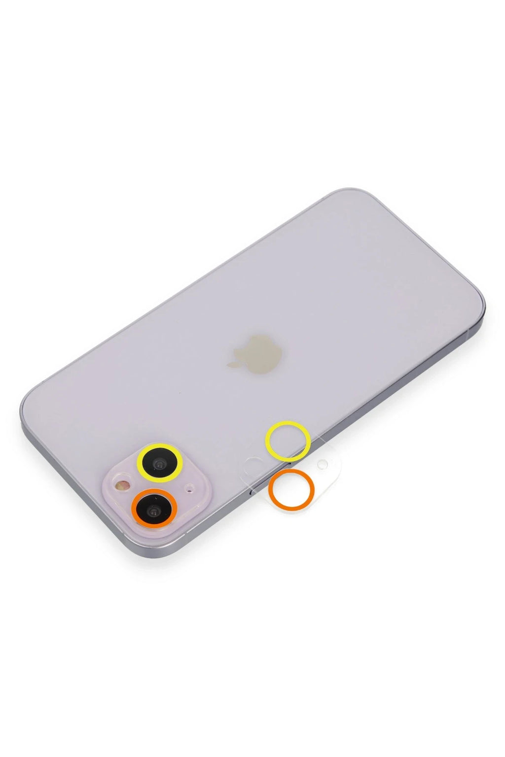 nebaktın Apple iPhone 13 Renkli Kamera Lens Koruma Cam - Sarı-Turuncu 1