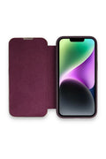 nebaktın Apple iPhone 14 Pro Kılıf Dolpin Kapaklı - Derin Mor 1