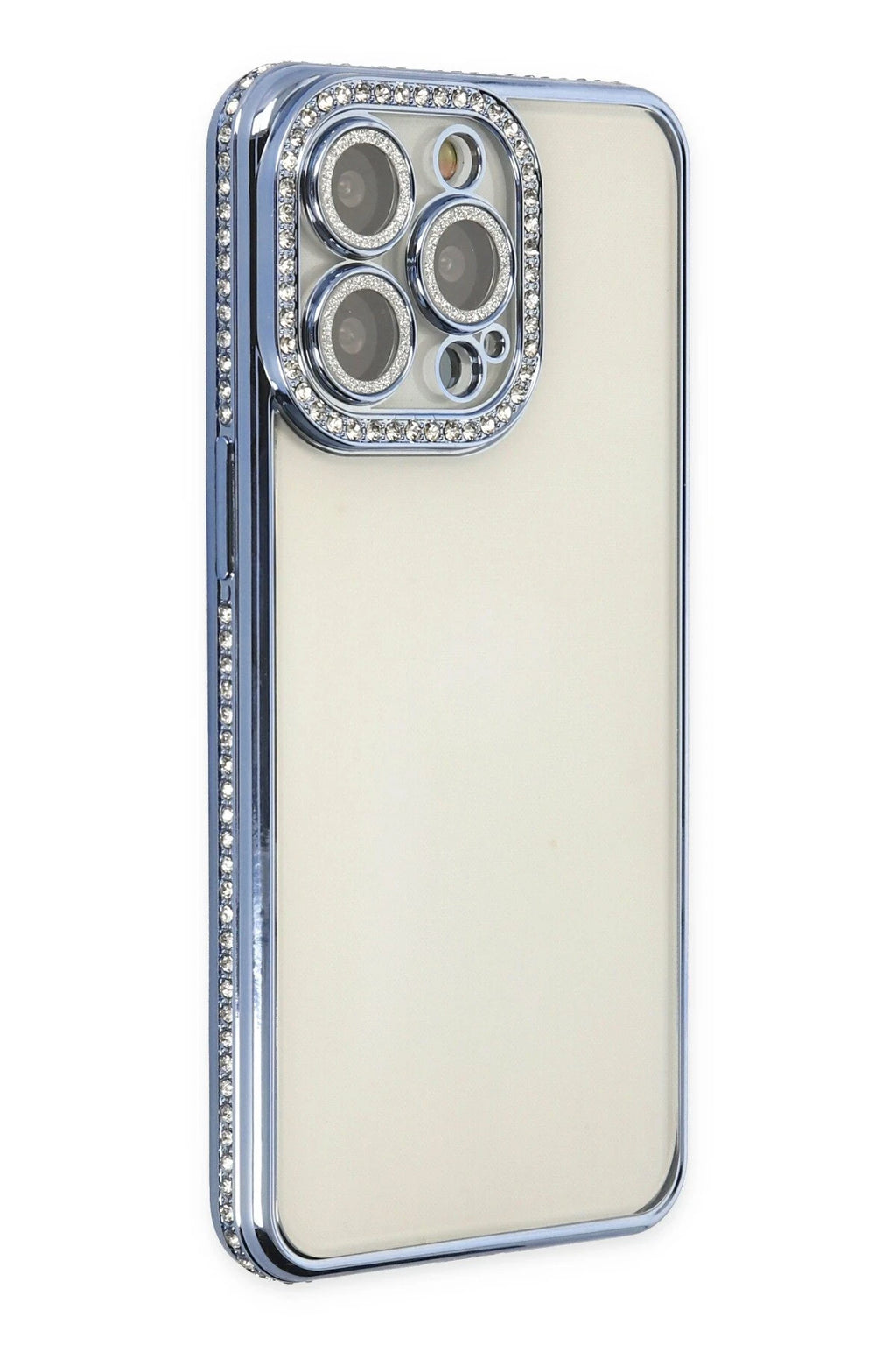 nebaktın Apple iPhone 14 Pro Kılıf Joke Taşlı Silikon - Mavi 1