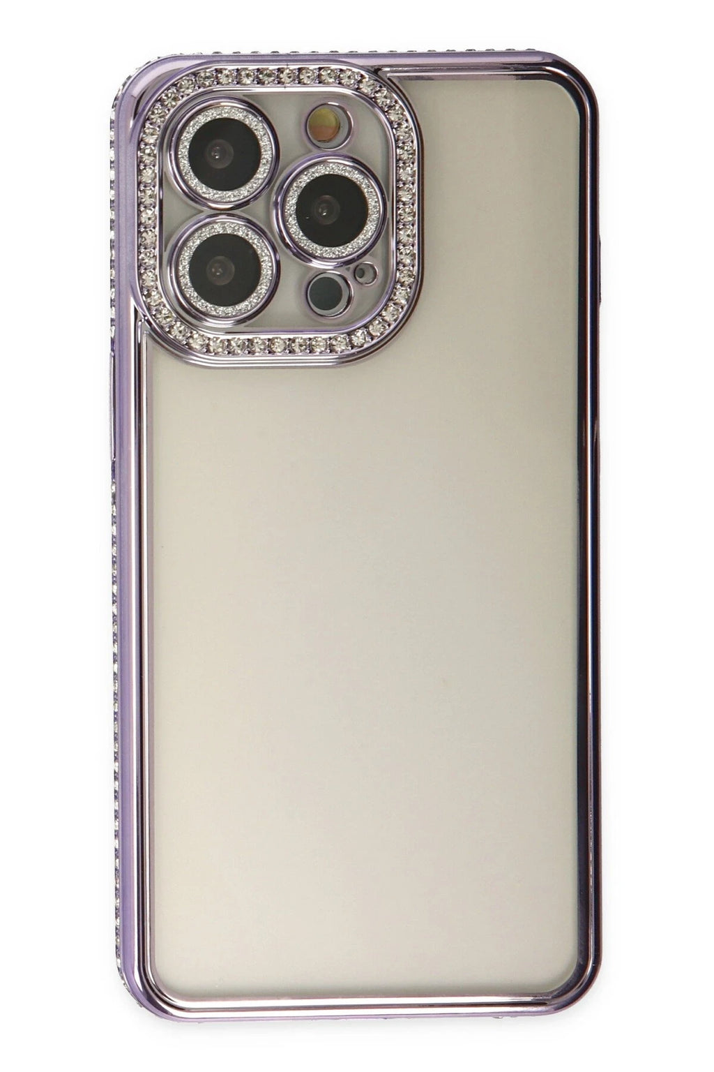 nebaktın Apple iPhone 14 Pro Kılıf Joke Taşlı Silikon - Mor 2