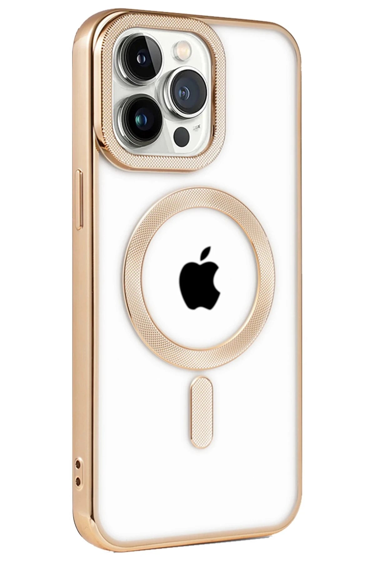 nebaktın Apple iPhone 14 Pro Kılıf Kronos Magsafe Kapak - Gold 2
