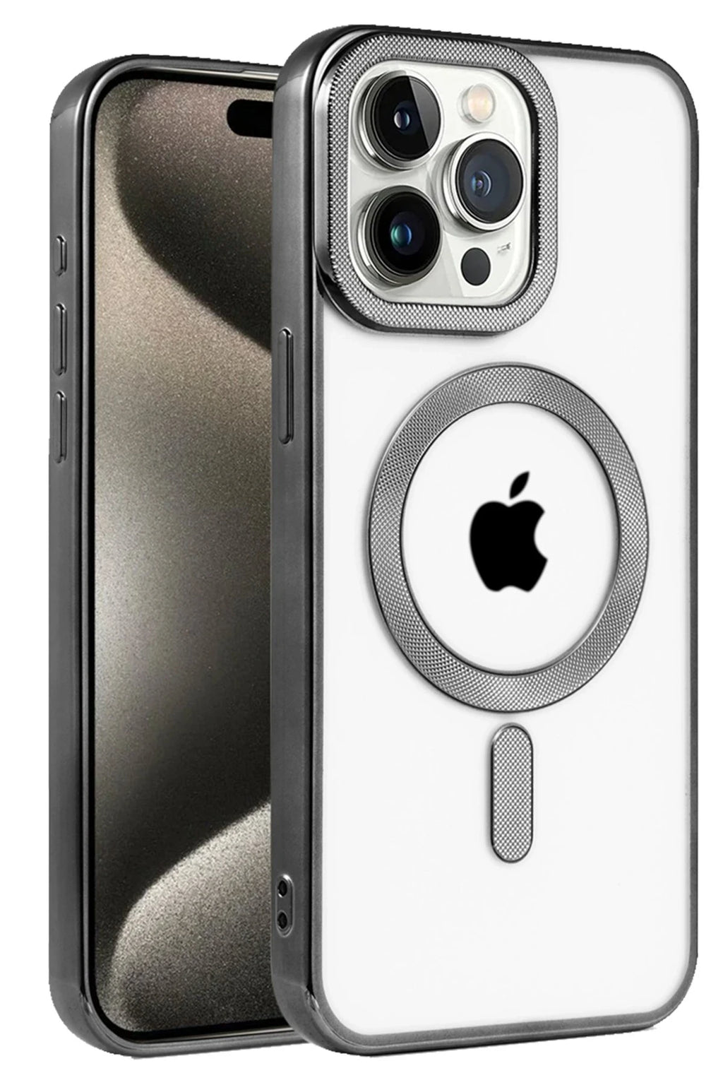 nebaktın Apple iPhone 14 Pro Kılıf Kronos Magsafe Kapak - Siyah 1