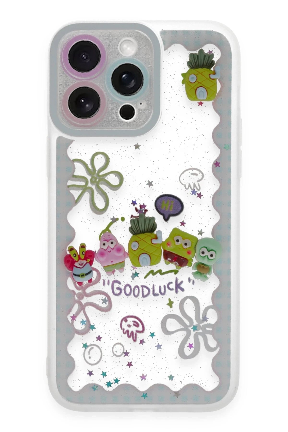 nebaktın Apple iPhone 14 Pro Kılıf Sweet Desenli Silikon Kapak - Açık Mavi 1