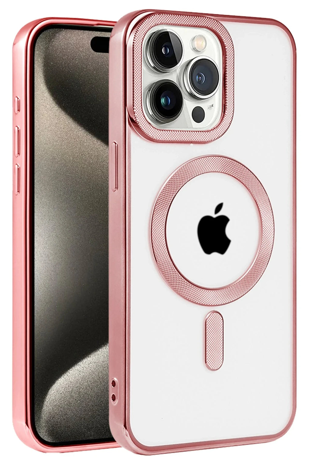 nebaktın Apple iPhone 14 Pro Max Kılıf Kronos Magsafe Kapak - Rose Gold 1