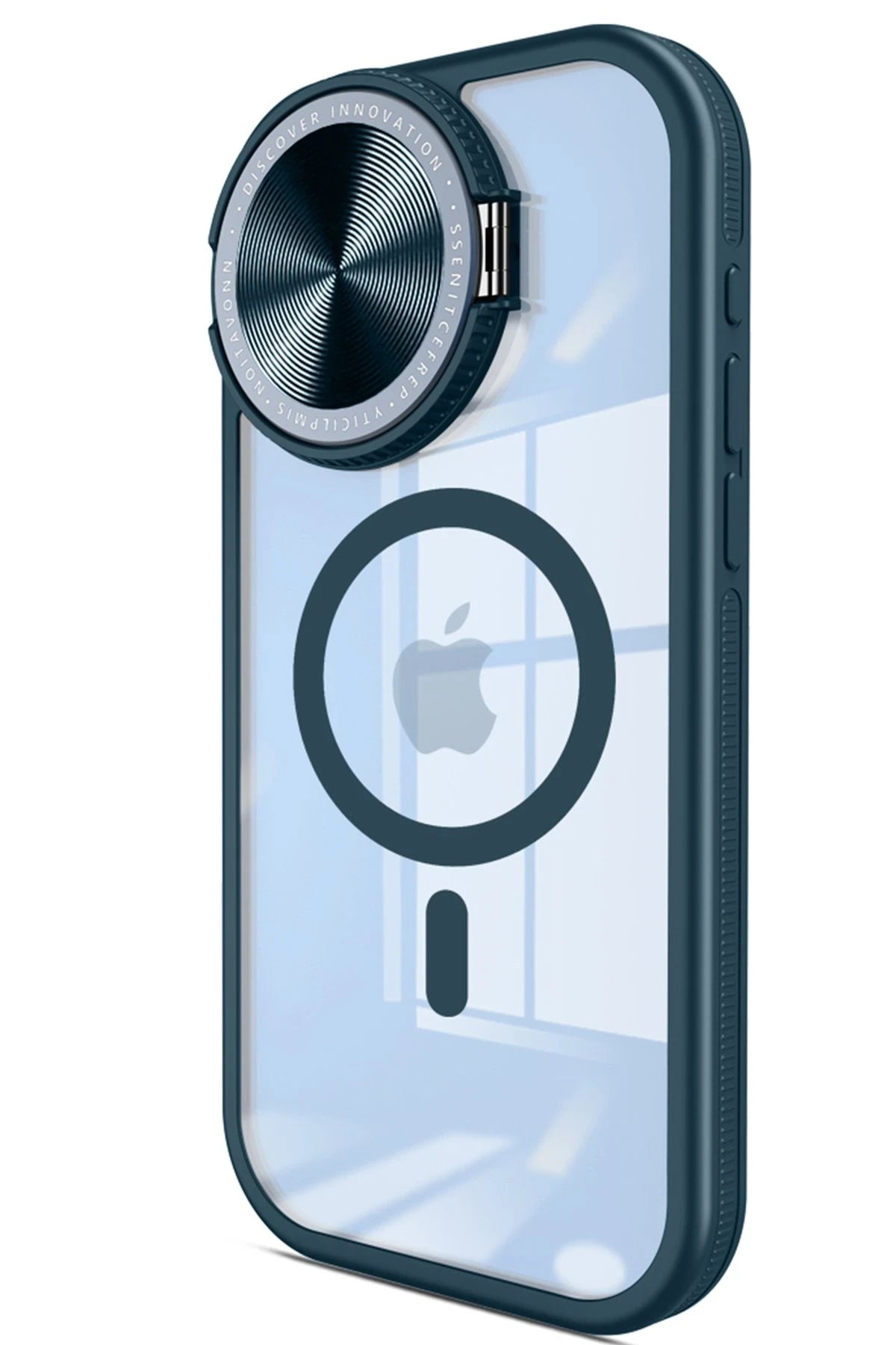 nebaktın Apple iPhone 14 Pro Max Kılıf Teleskop Lens Magsafe Silikon Kapak - Lacivert 1